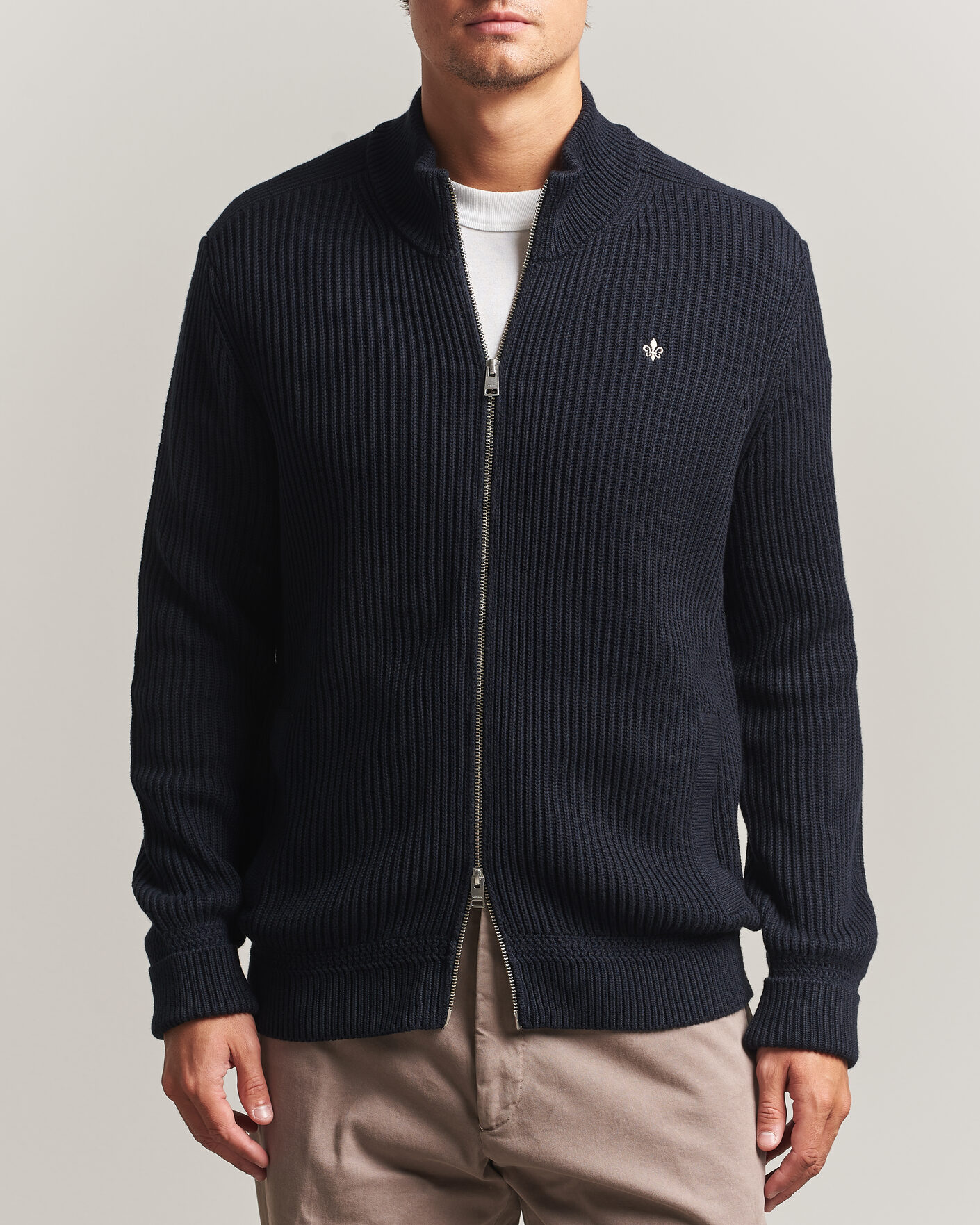 Homme | Pulls Et Tricots | Morris | Duncan Zip Cardigan Old Blue