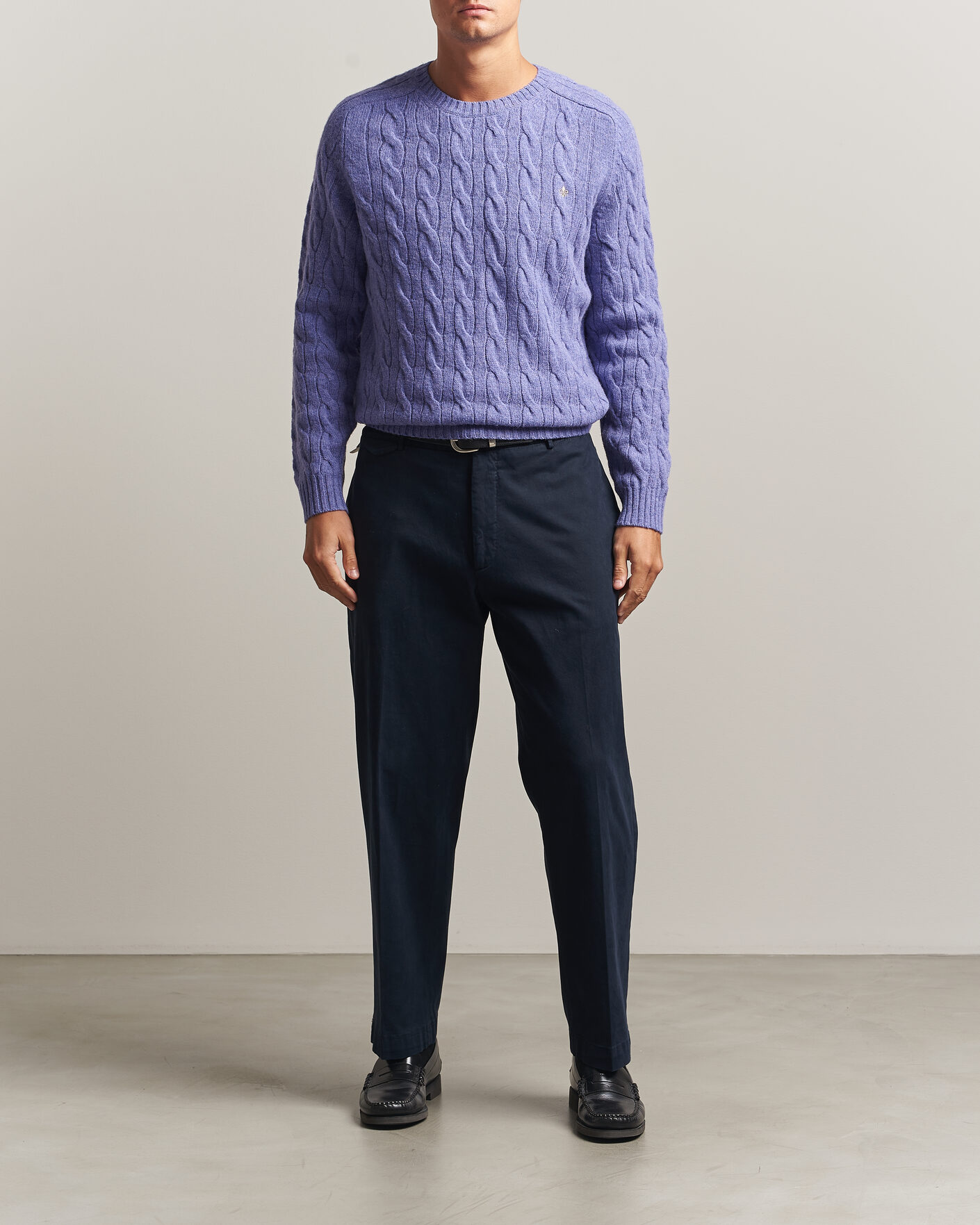 Homme | Pulls Et Tricots | Morris | Archard Cable Sweater Purple