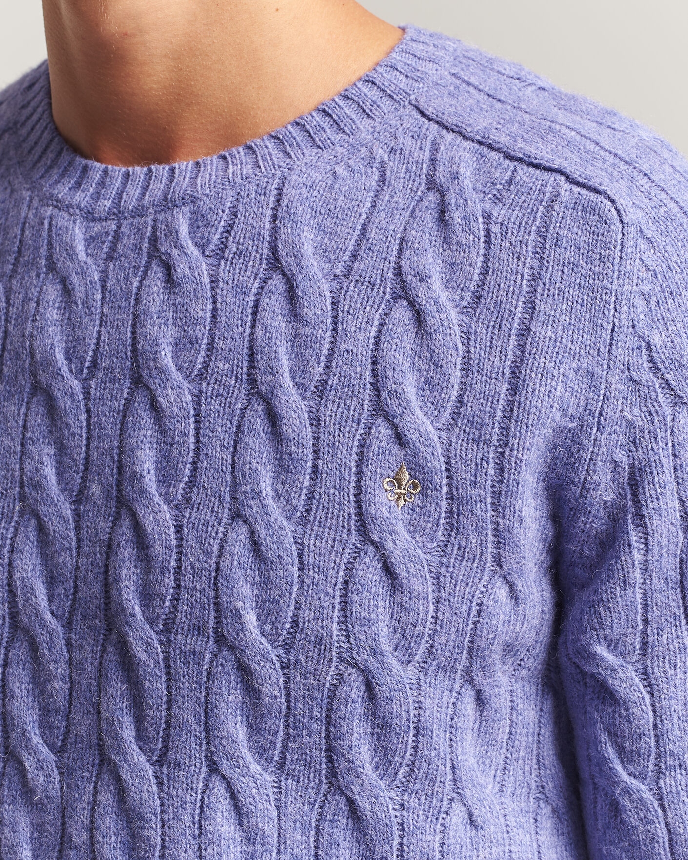 Homme | Pulls Et Tricots | Morris | Archard Cable Sweater Purple
