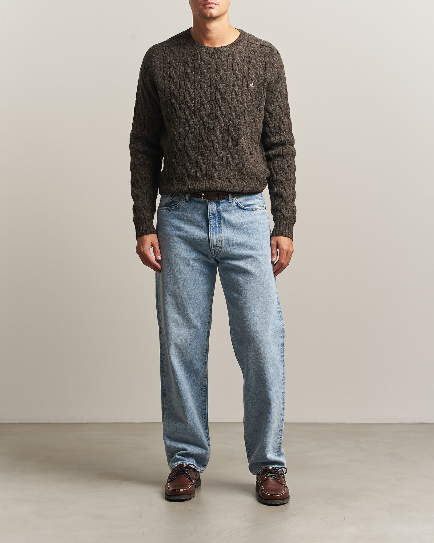Homme | Pulls Et Tricots | Morris | Archard Cable Sweater Brown