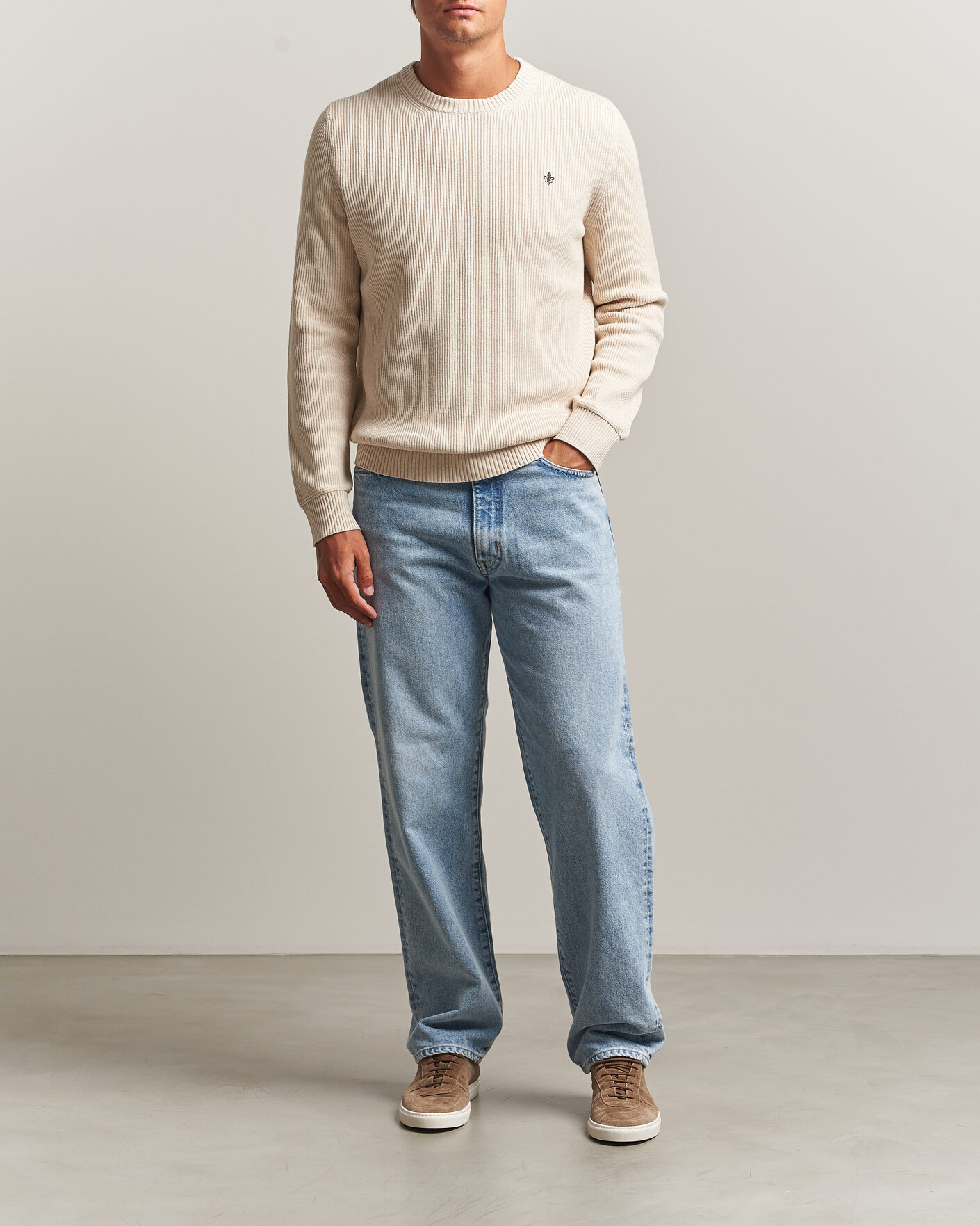 Homme | Pulls Et Tricots | Morris | Colin O-Neck Khaki