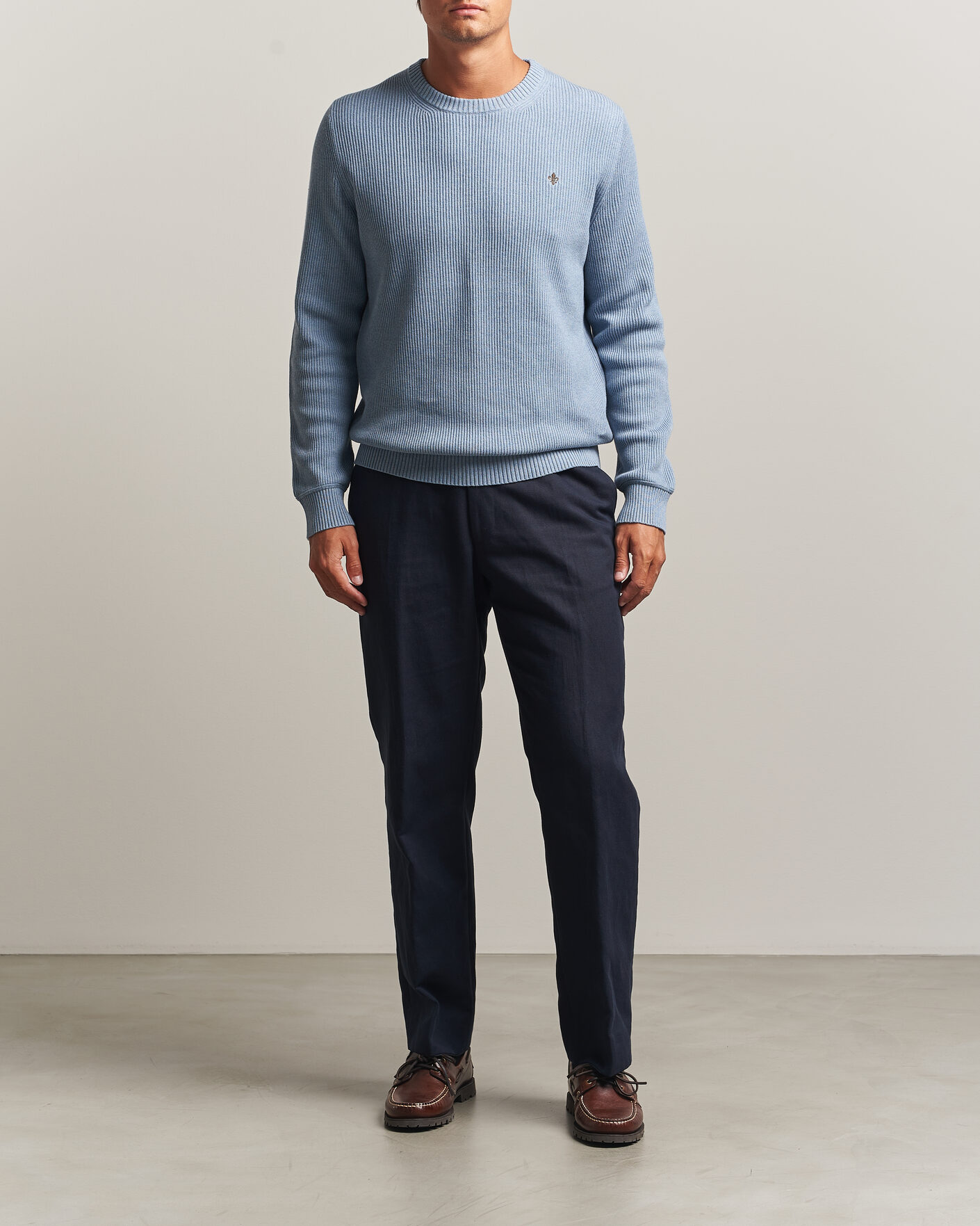 Homme | Pulls Et Tricots | Morris | Colin O-Neck Light Blue