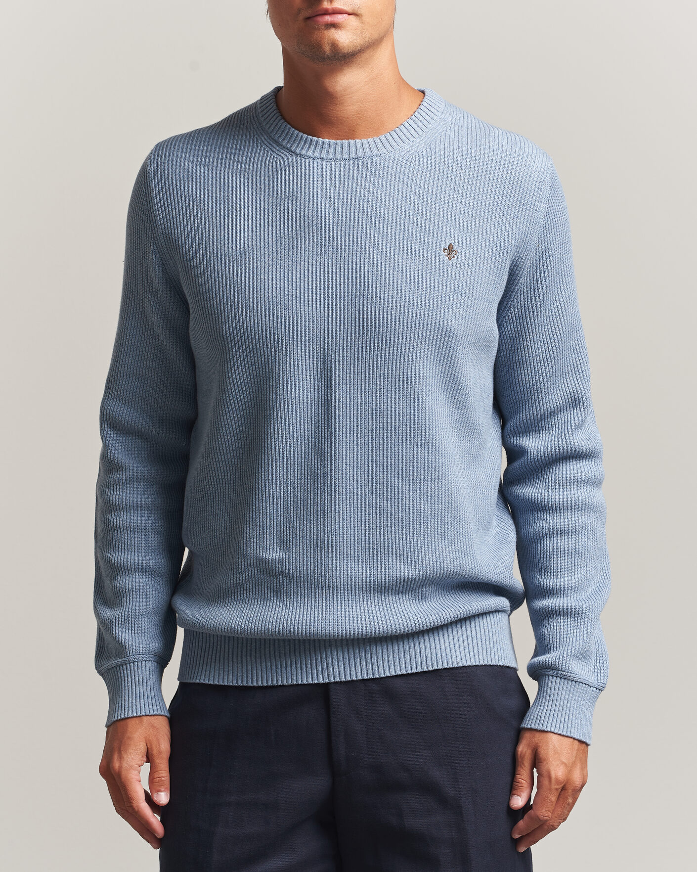 Homme | Pulls Et Tricots | Morris | Colin O-Neck Light Blue