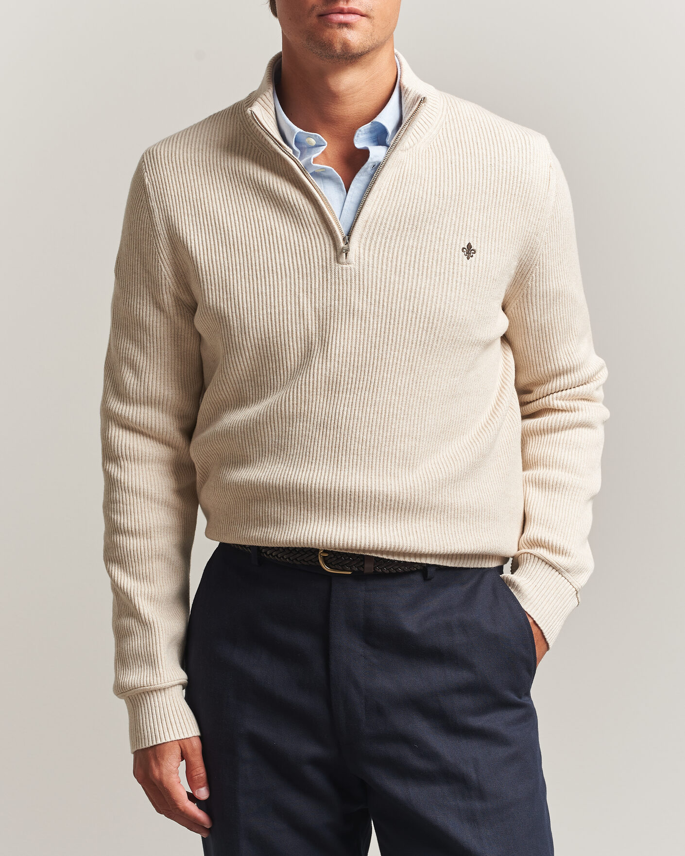 Homme | Pulls Et Tricots | Morris | Colin Half Zip Khaki