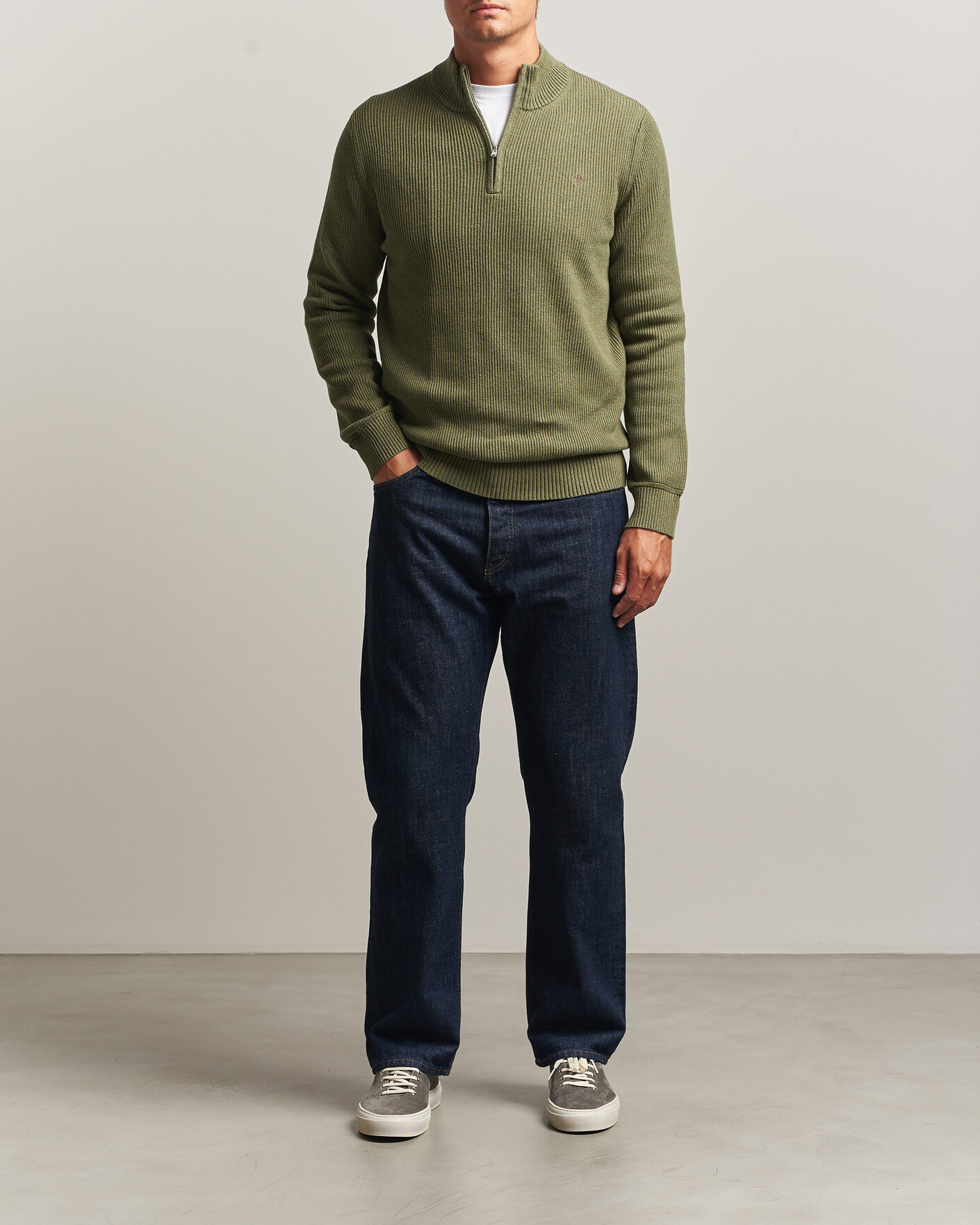 Homme | Pulls Et Tricots | Morris | Colin Half Zip Olive