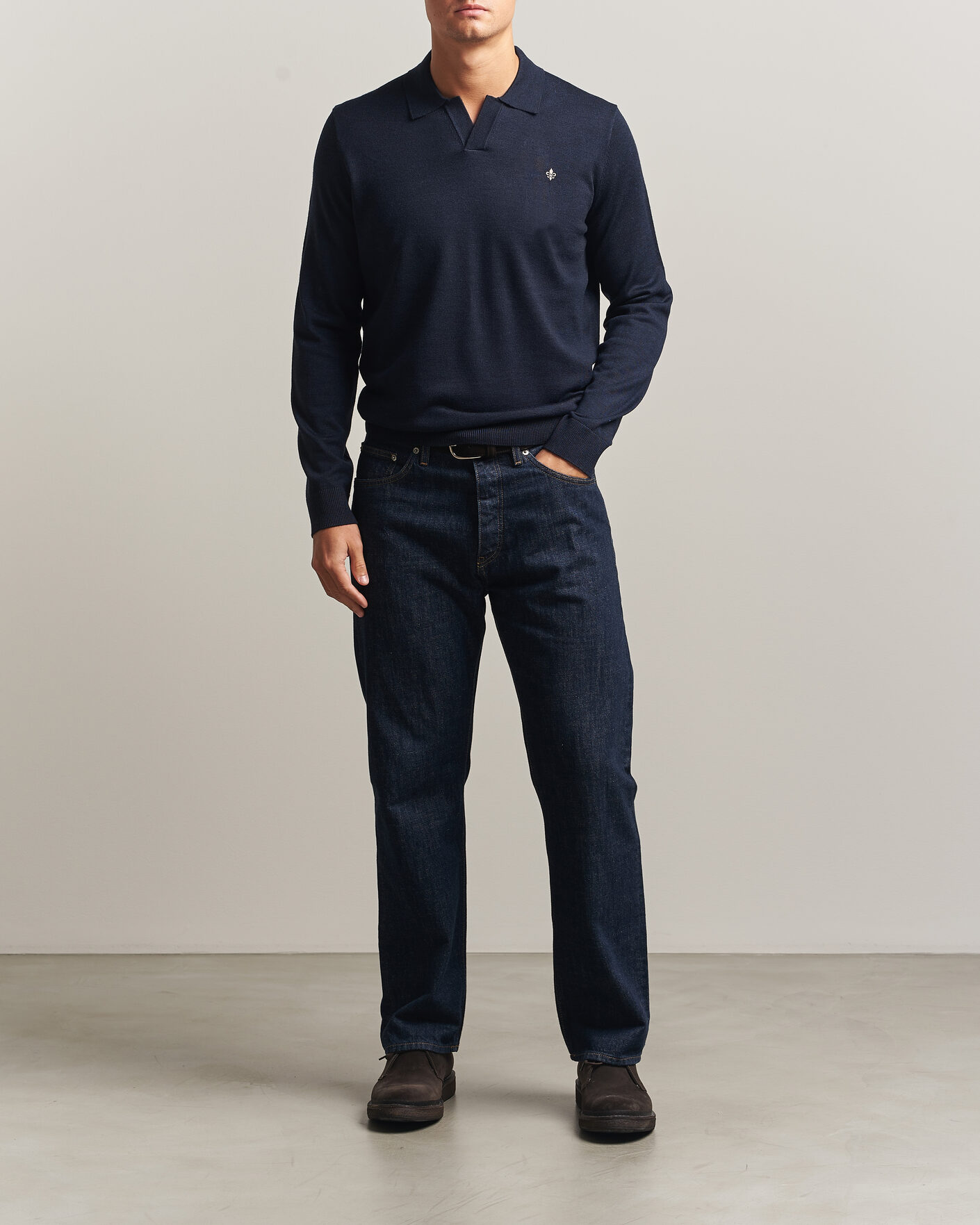 Homme | Pulls Et Tricots | Morris | Merino Resort Polo Navy