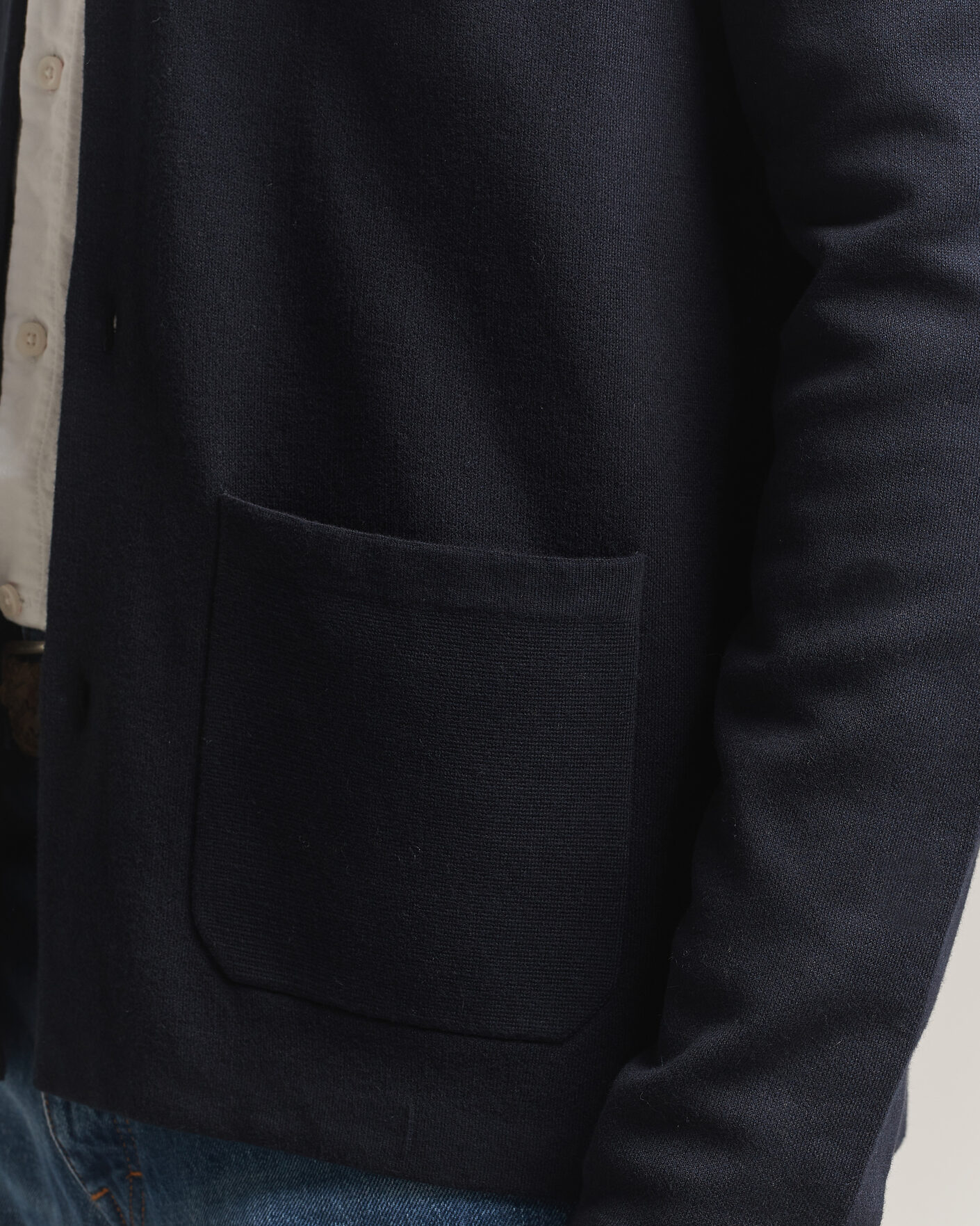 Homme | Pulls Et Tricots | Morris | Dudley Knitted Overshirt Navy