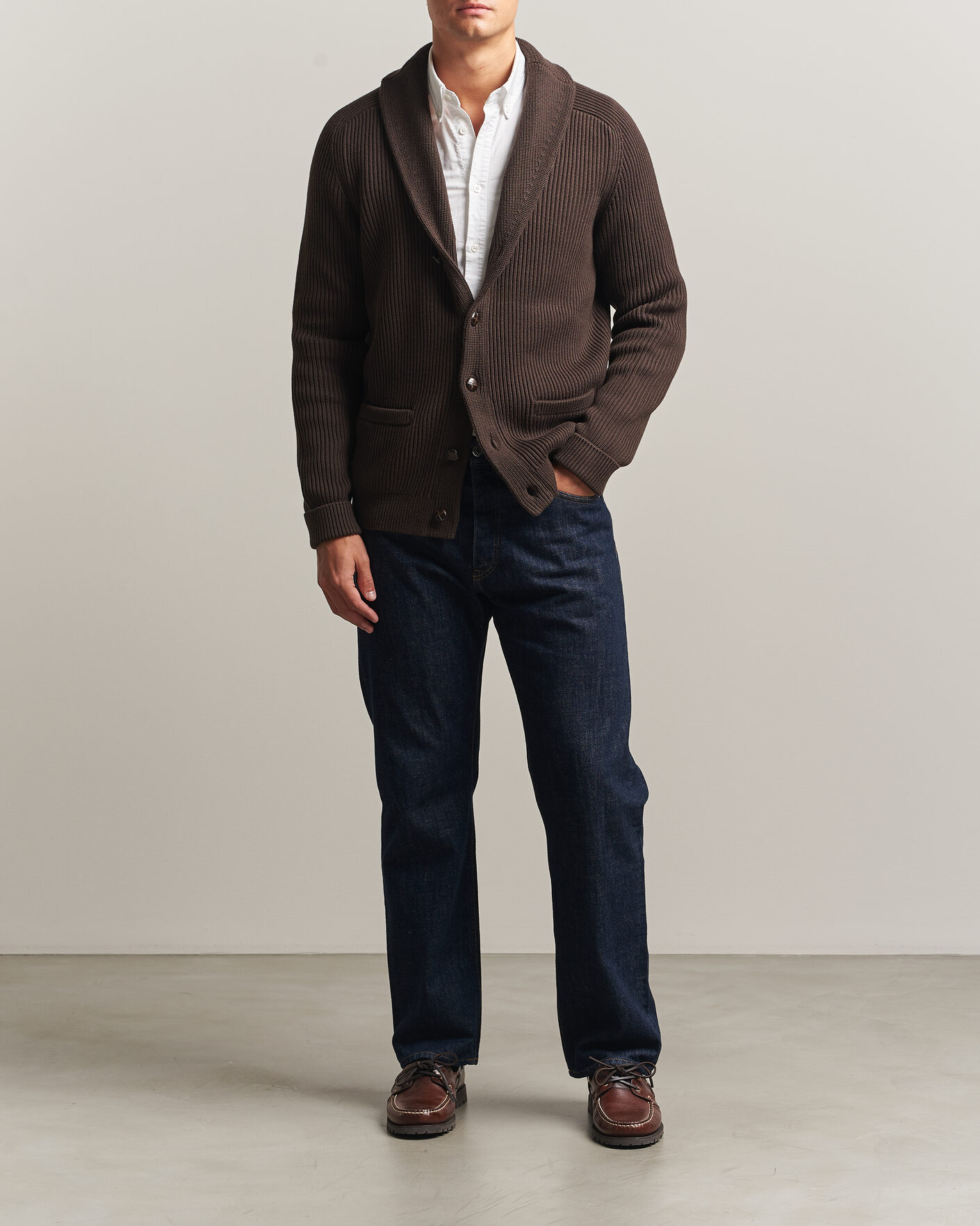 Homme | Pulls Et Tricots | Morris | Brayden Shawl Cardigan Brown