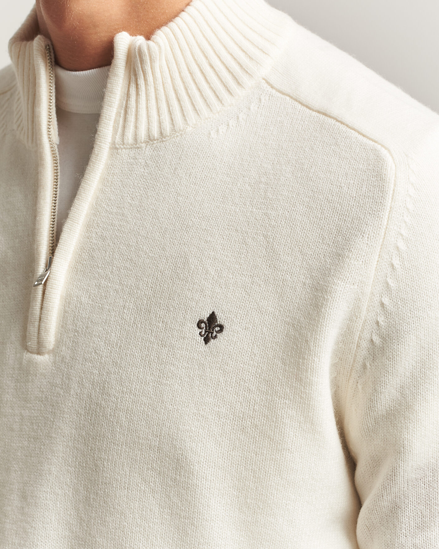 Homme | Pulls Et Tricots | Morris | Hertford Lambswool Half Zip Off White
