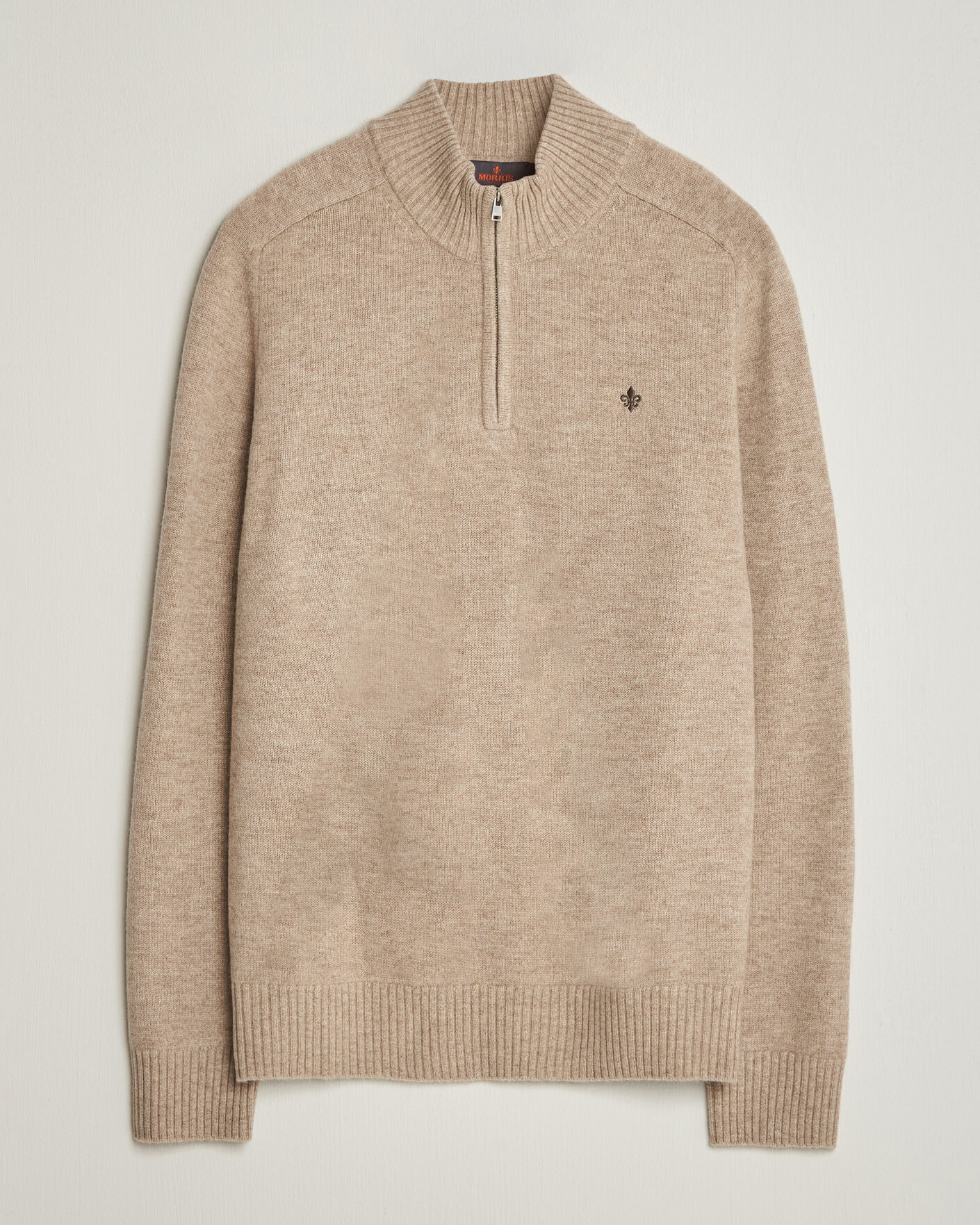 Homme | Pulls Et Tricots | Morris | Hertford Lambswool Half Zip Khaki
