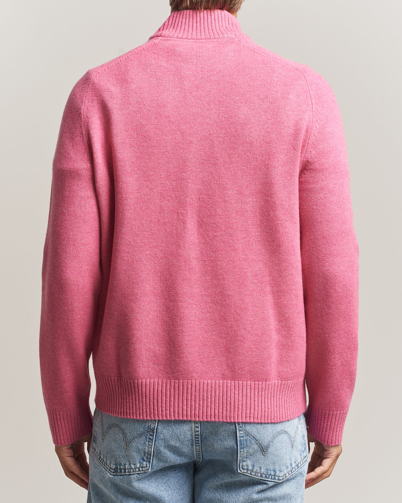 Homme | Pulls Et Tricots | Morris | Hertford Lambswool Half Zip Cerise