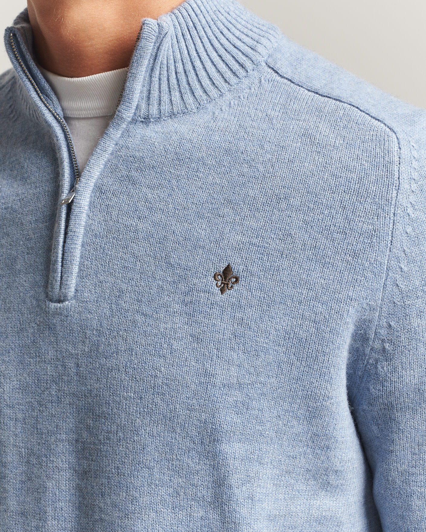 Homme | Pulls Et Tricots | Morris | Hertford Lambswool Half Zip Blue