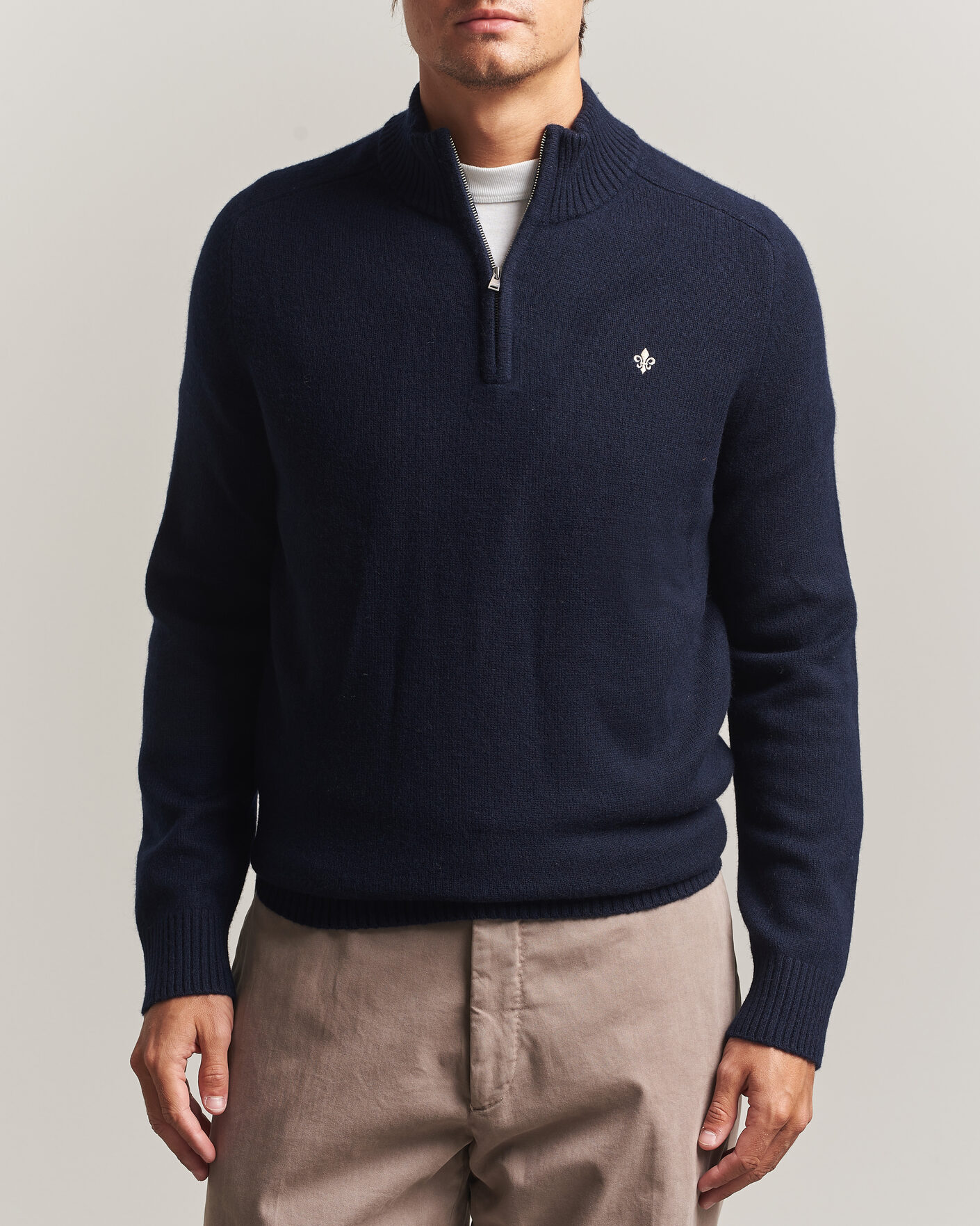 Homme | Pulls Et Tricots | Morris | Hertford Lambswool Half Zip Navy