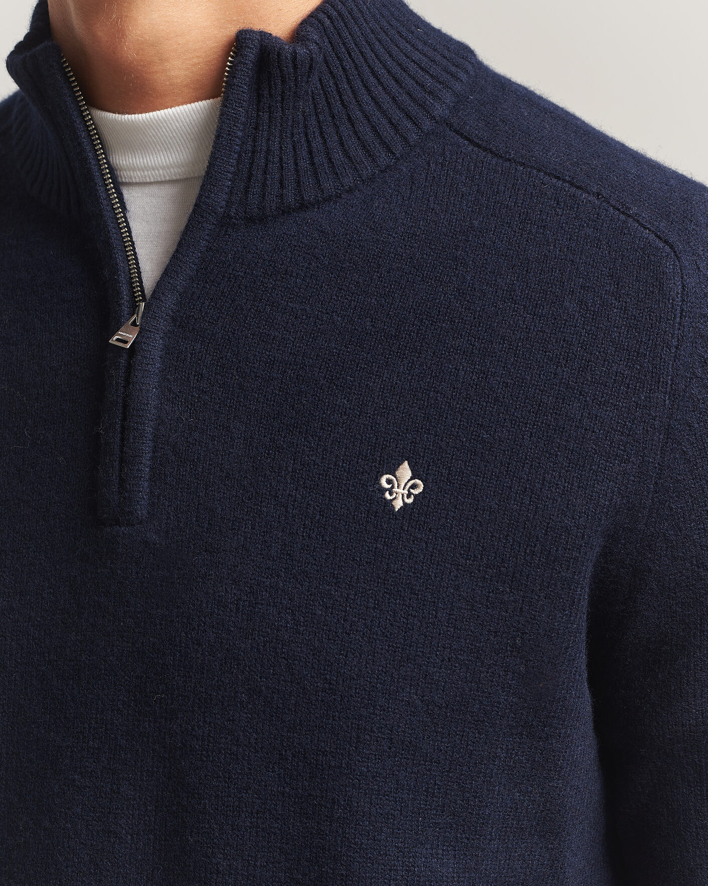 Homme | Pulls Et Tricots | Morris | Hertford Lambswool Half Zip Navy