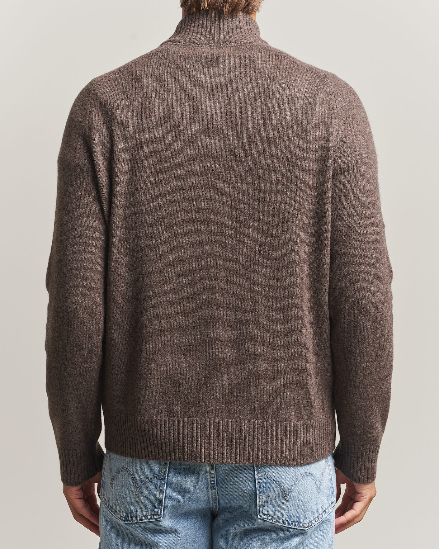 Homme | Pulls Et Tricots | Morris | Hertford Lambswool Half Zip Brown