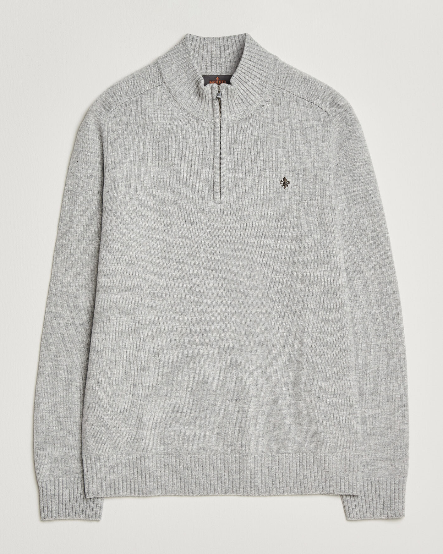 Homme | Pulls Et Tricots | Morris | Hertford Lambswool Half Zip Grey