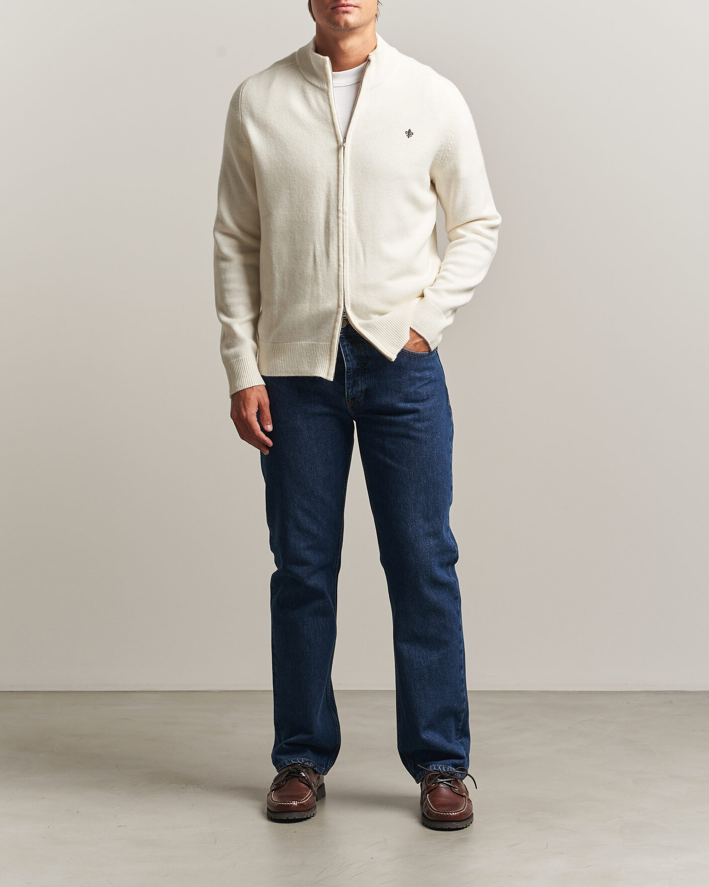 Homme | Pulls Et Tricots | Morris | Hertford Zip Cardigan Off White