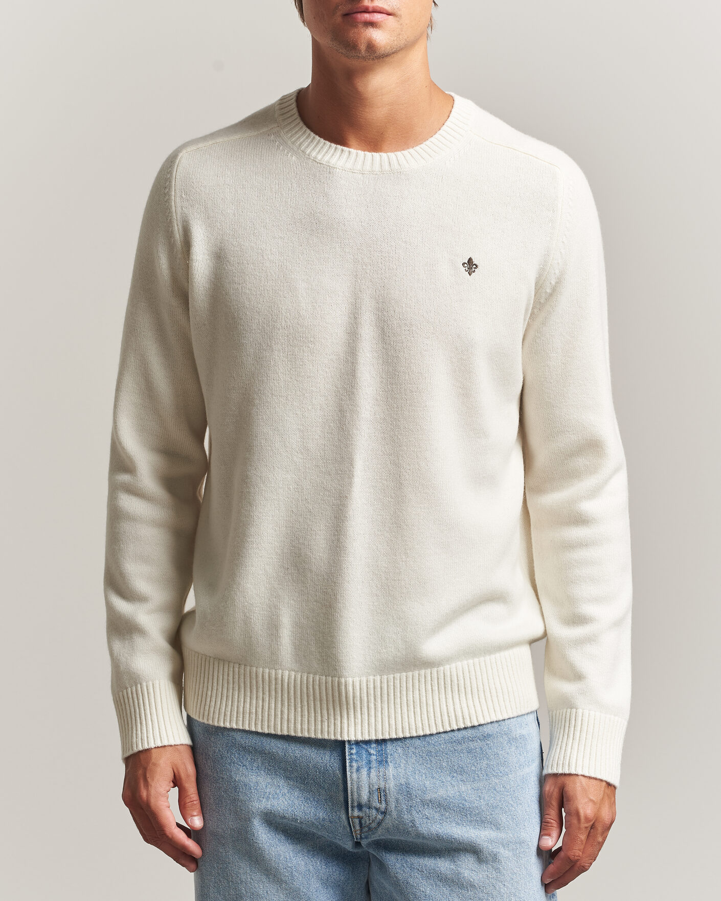 Homme | Pulls Et Tricots | Morris | Hertford Lambswool Crew Neck Off White