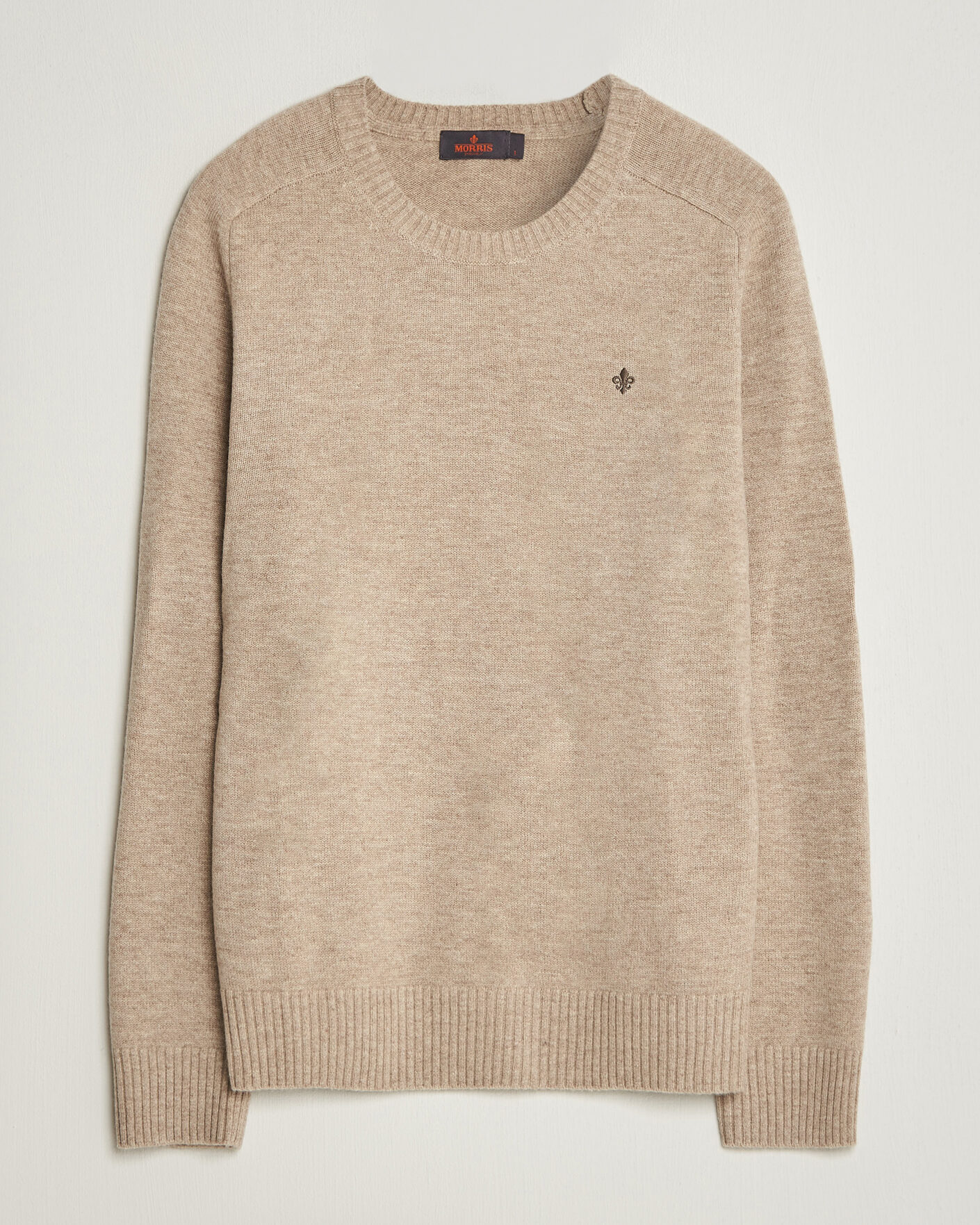Homme | Pulls Et Tricots | Morris | Hertford Lambswool Crew Neck Khaki