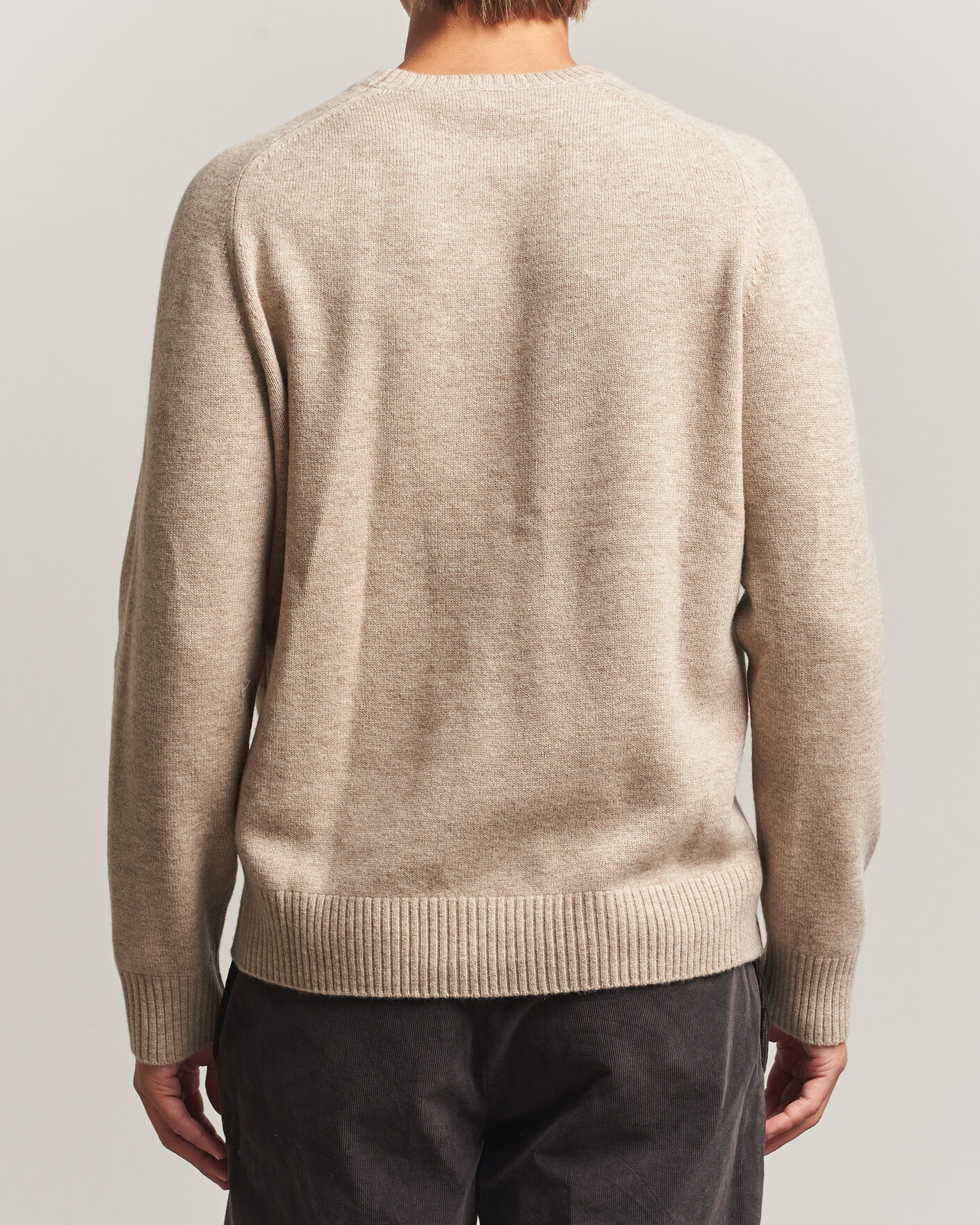 Homme | Pulls Et Tricots | Morris | Hertford Lambswool Crew Neck Khaki