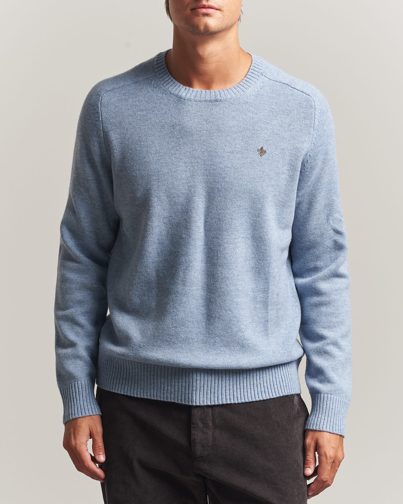 Homme | Pulls Et Tricots | Morris | Hertford Lambswool Crew Neck Blue