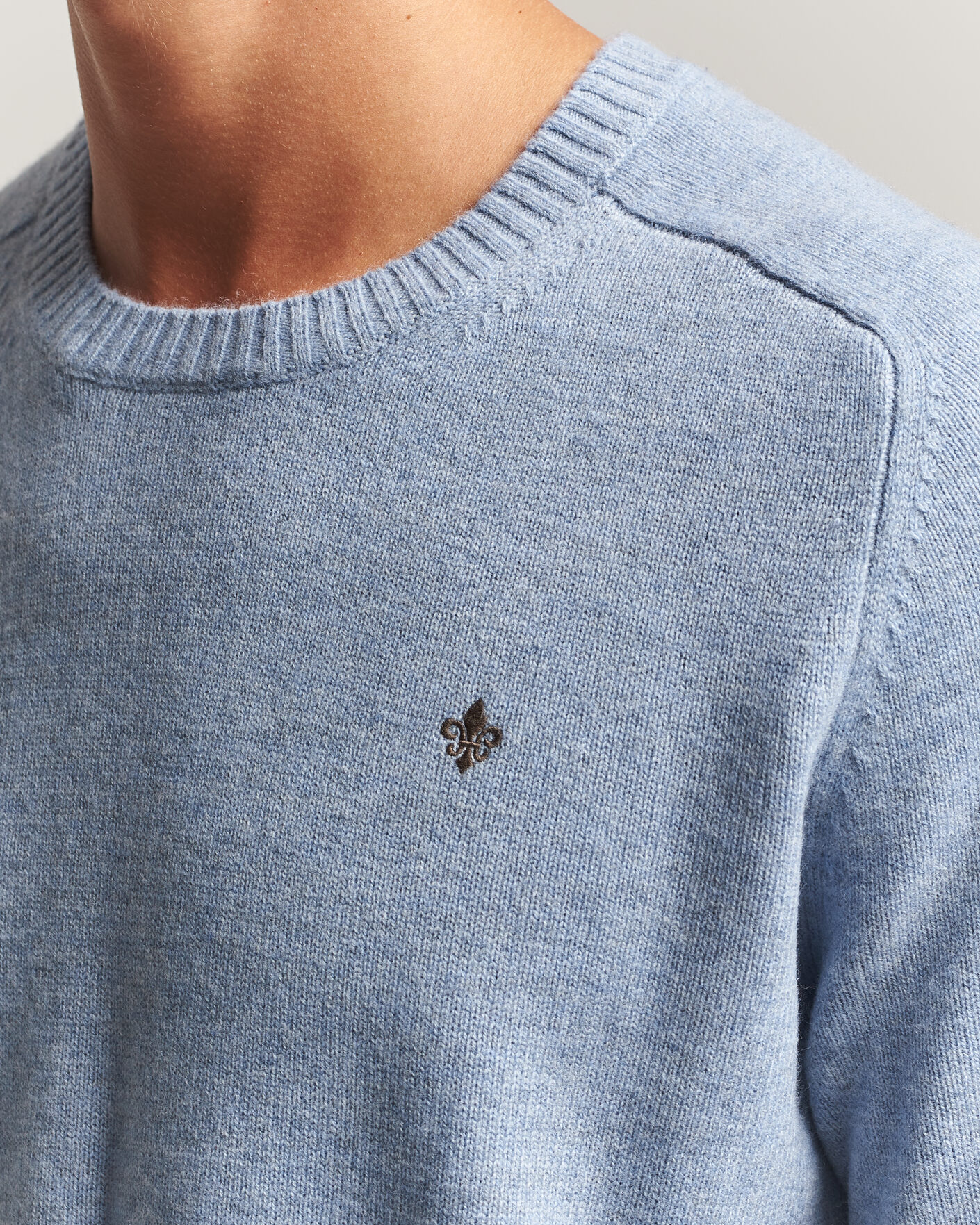 Homme | Pulls Et Tricots | Morris | Hertford Lambswool Crew Neck Blue