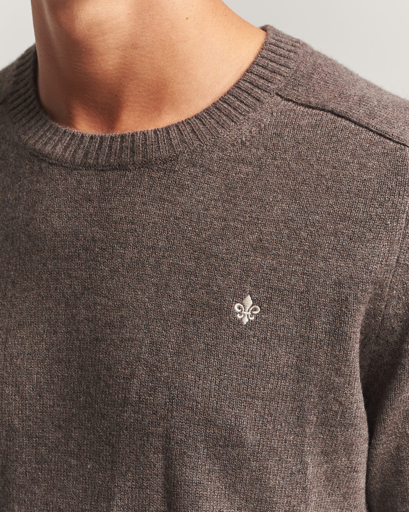 Homme | Pulls Et Tricots | Morris | Hertford Lambswool Crew Neck Brown