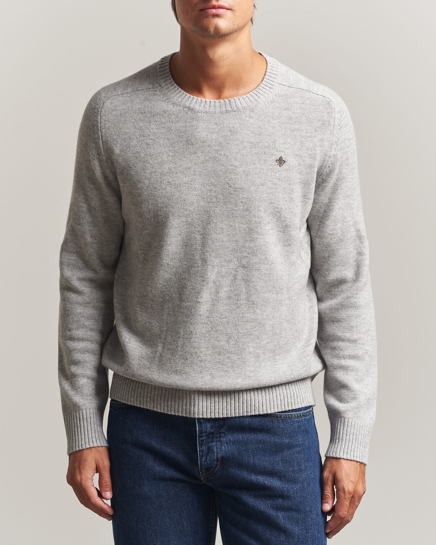 Homme | Pulls Et Tricots | Morris | Hertford Lambswool Crew Neck Grey