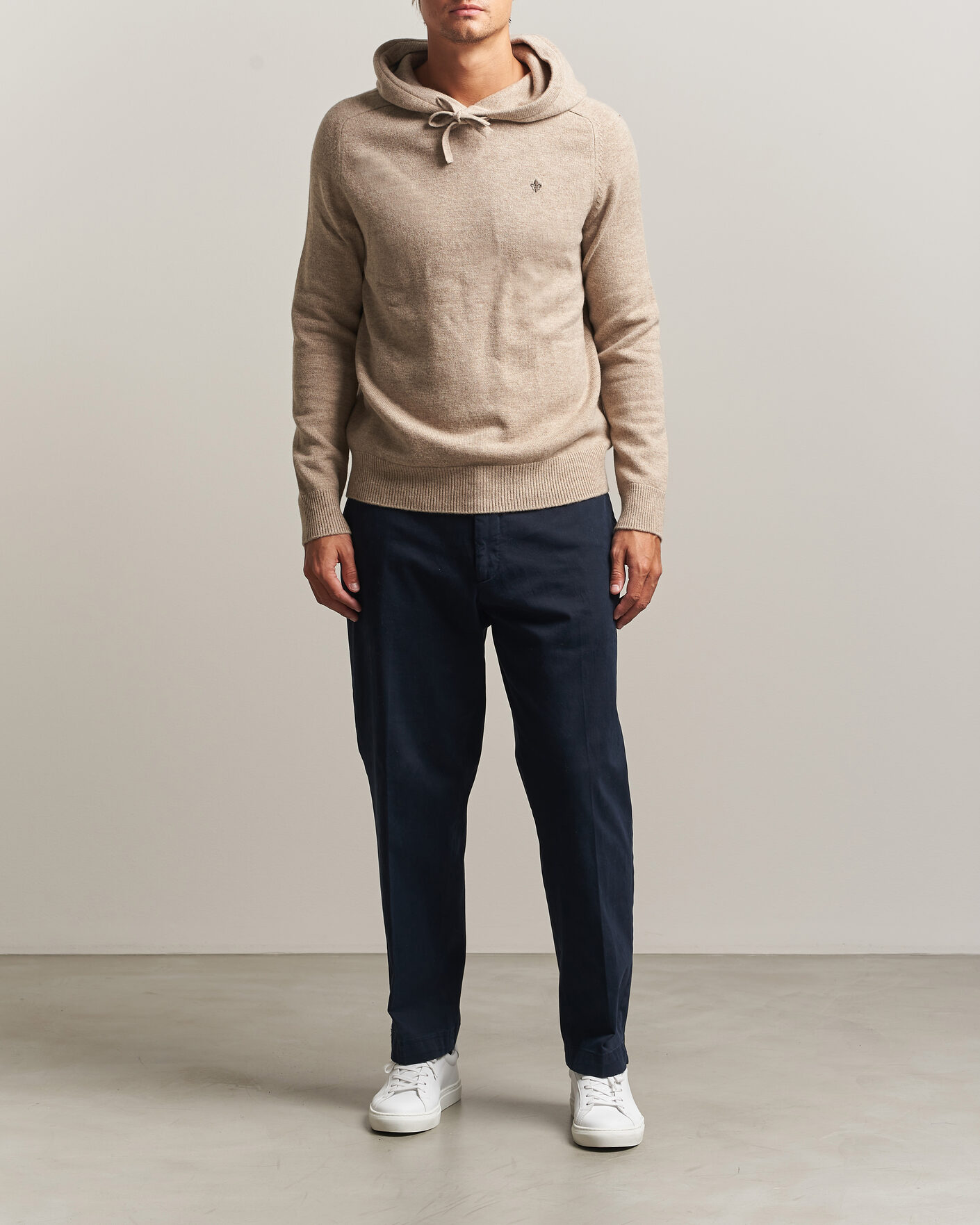 Homme | Pulls Et Tricots | Morris | Hertford Lambswool Hoodie Khaki