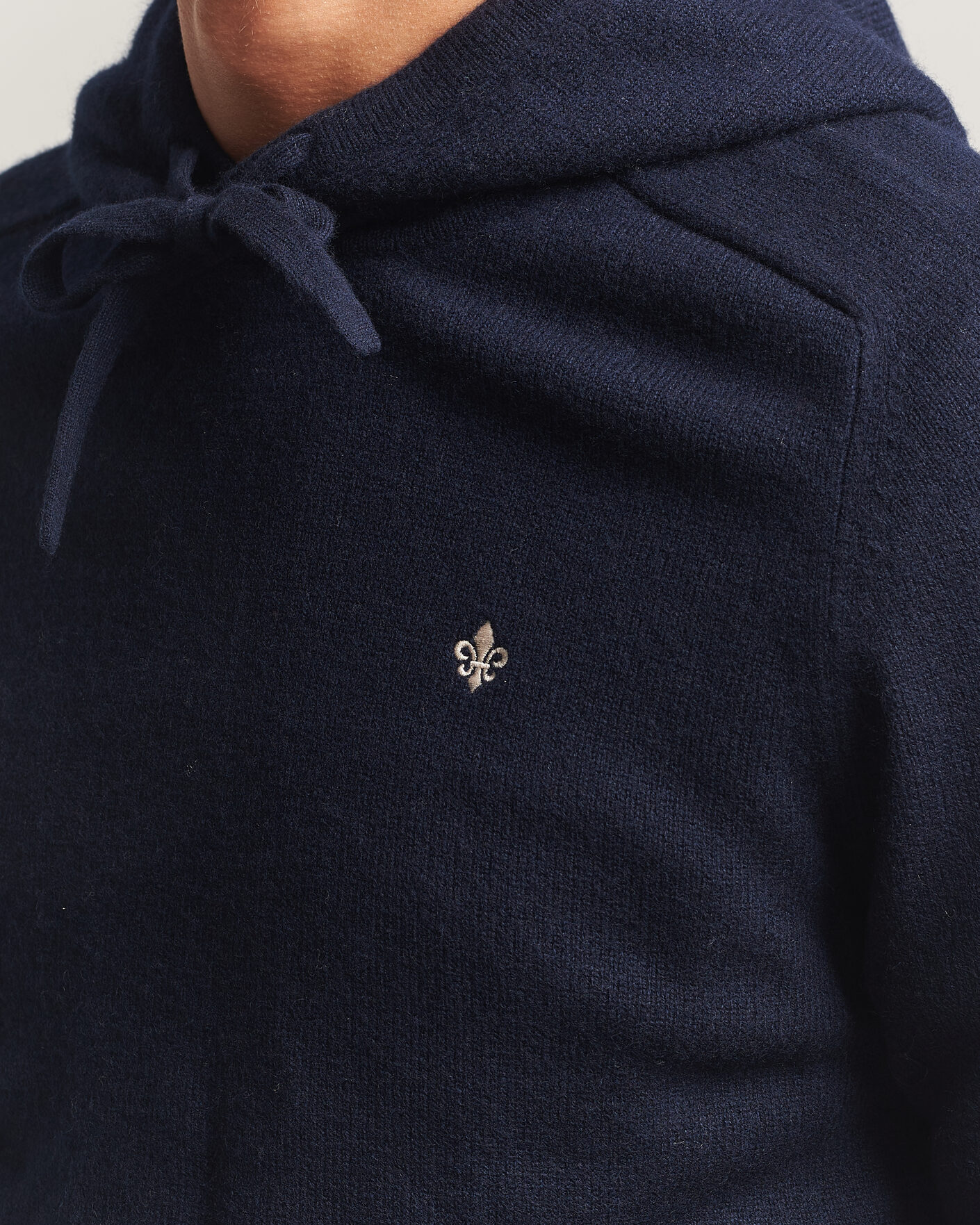 Homme | Pulls Et Tricots | Morris | Hertford Lambswool Hoodie Navy