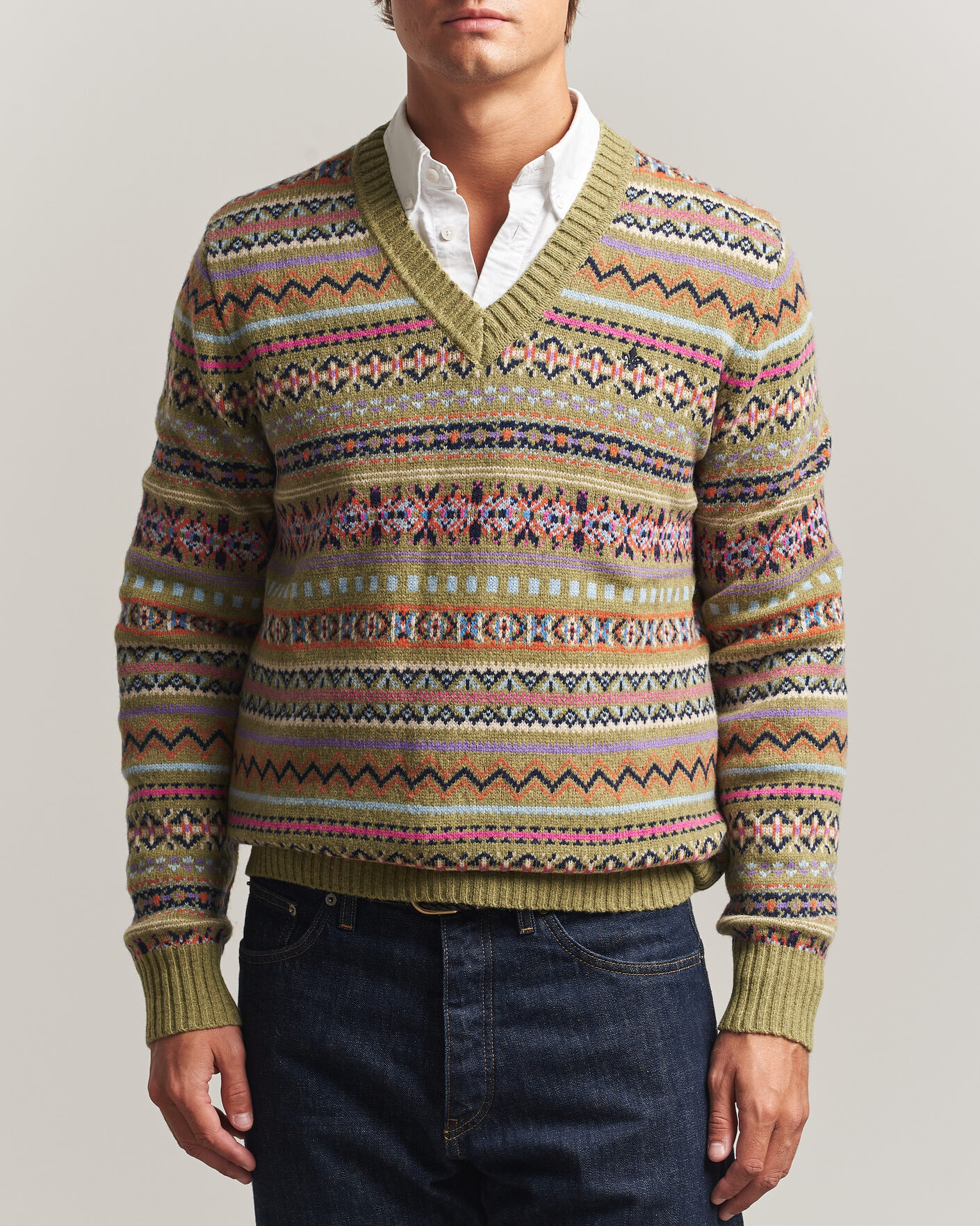 Homme | Pulls Et Tricots | Morris | Tavish V-Neck Olive