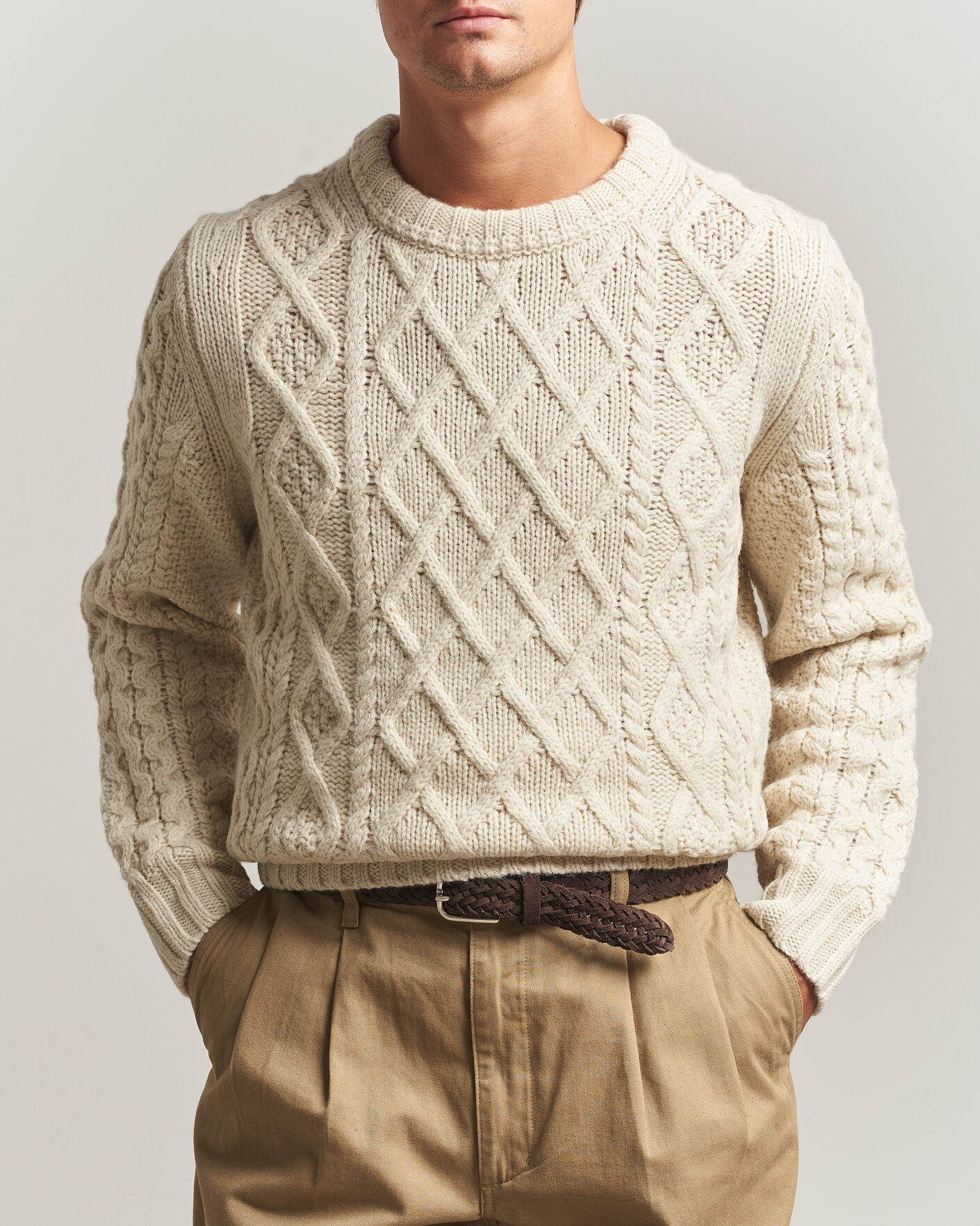 Homme | Pulls Et Tricots | Morris | Ramsey Cable Sweater Off White