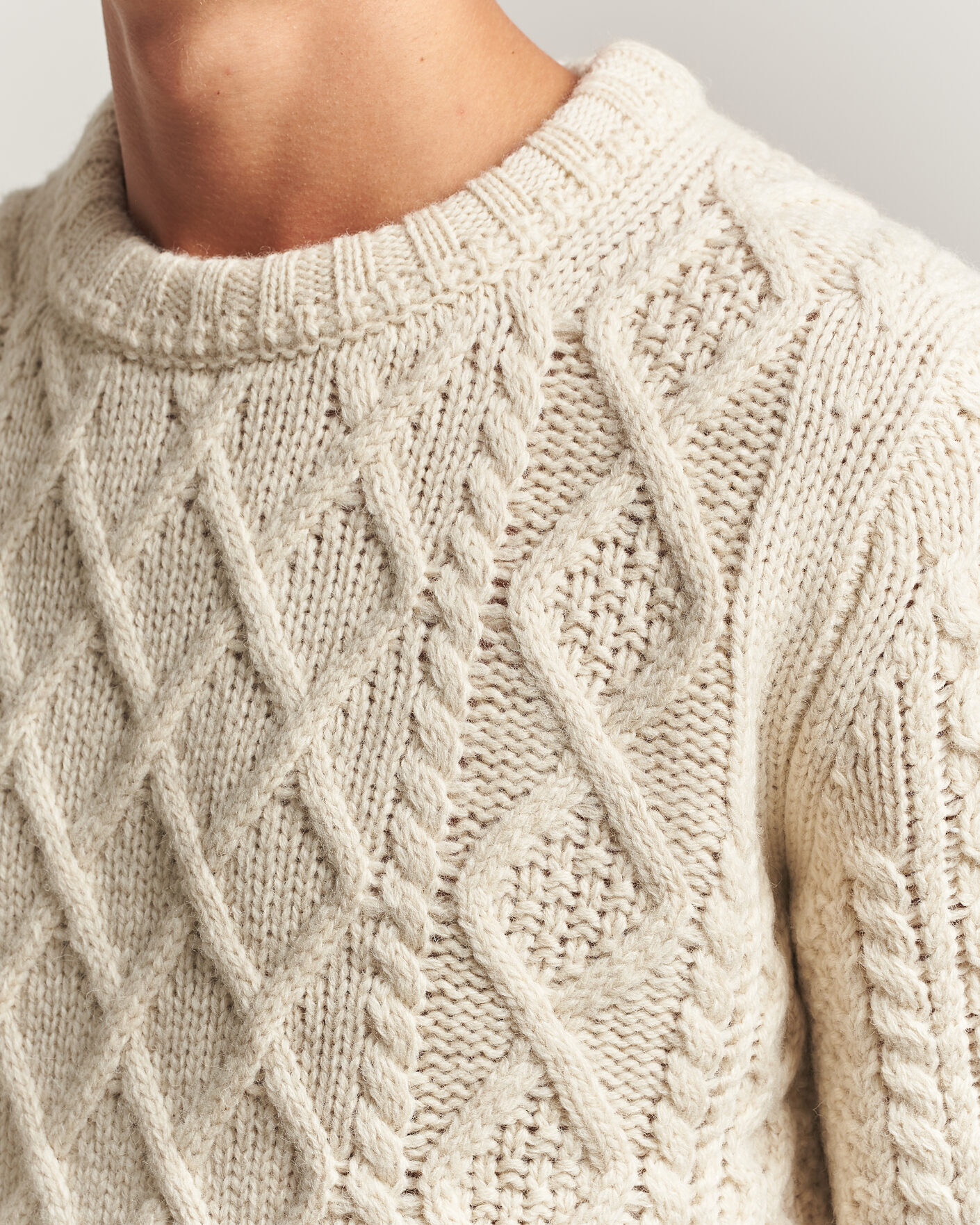 Homme | Pulls Et Tricots | Morris | Ramsey Cable Sweater Off White