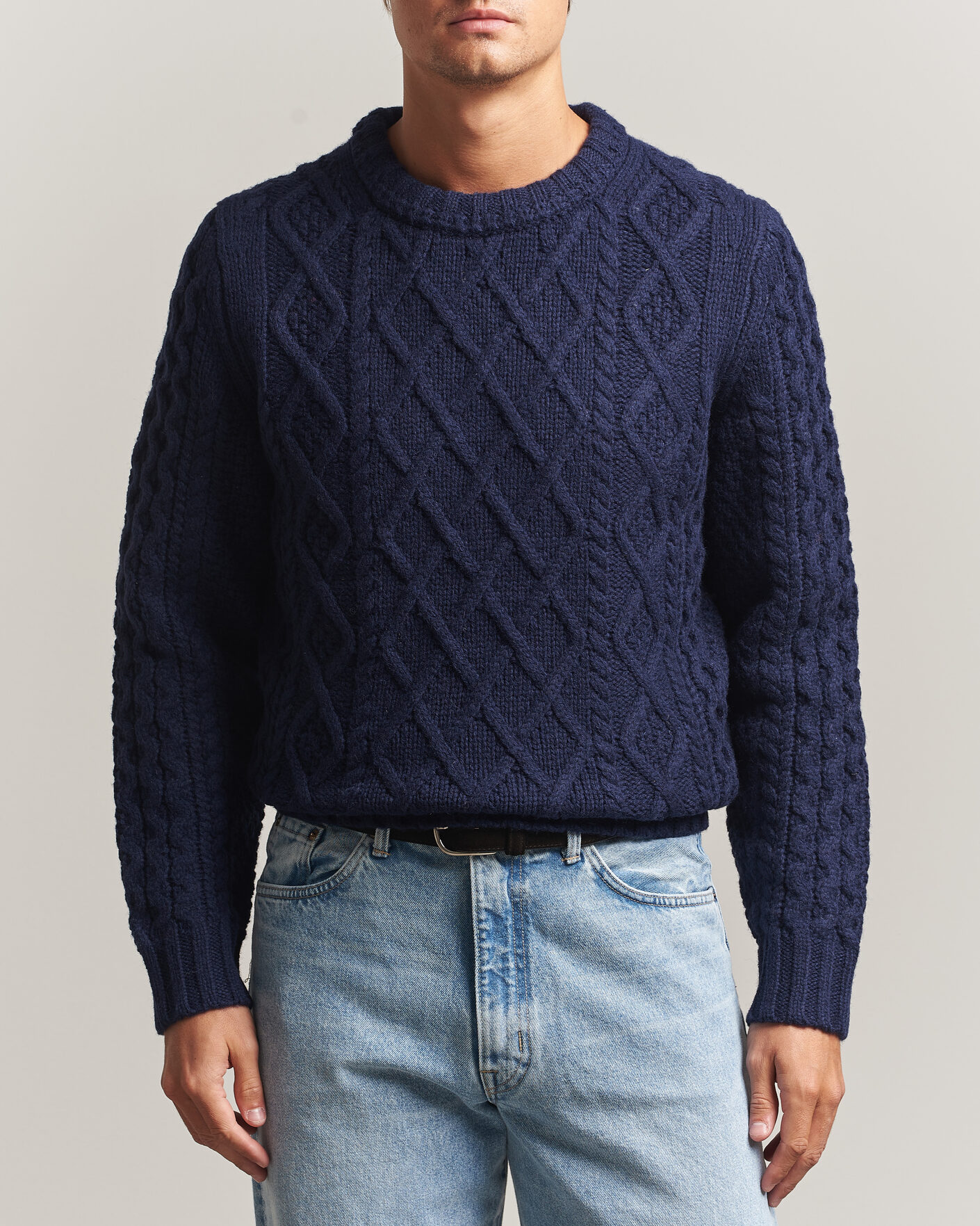Homme | Pulls Et Tricots | Morris | Ramsey Cable Sweater Navy