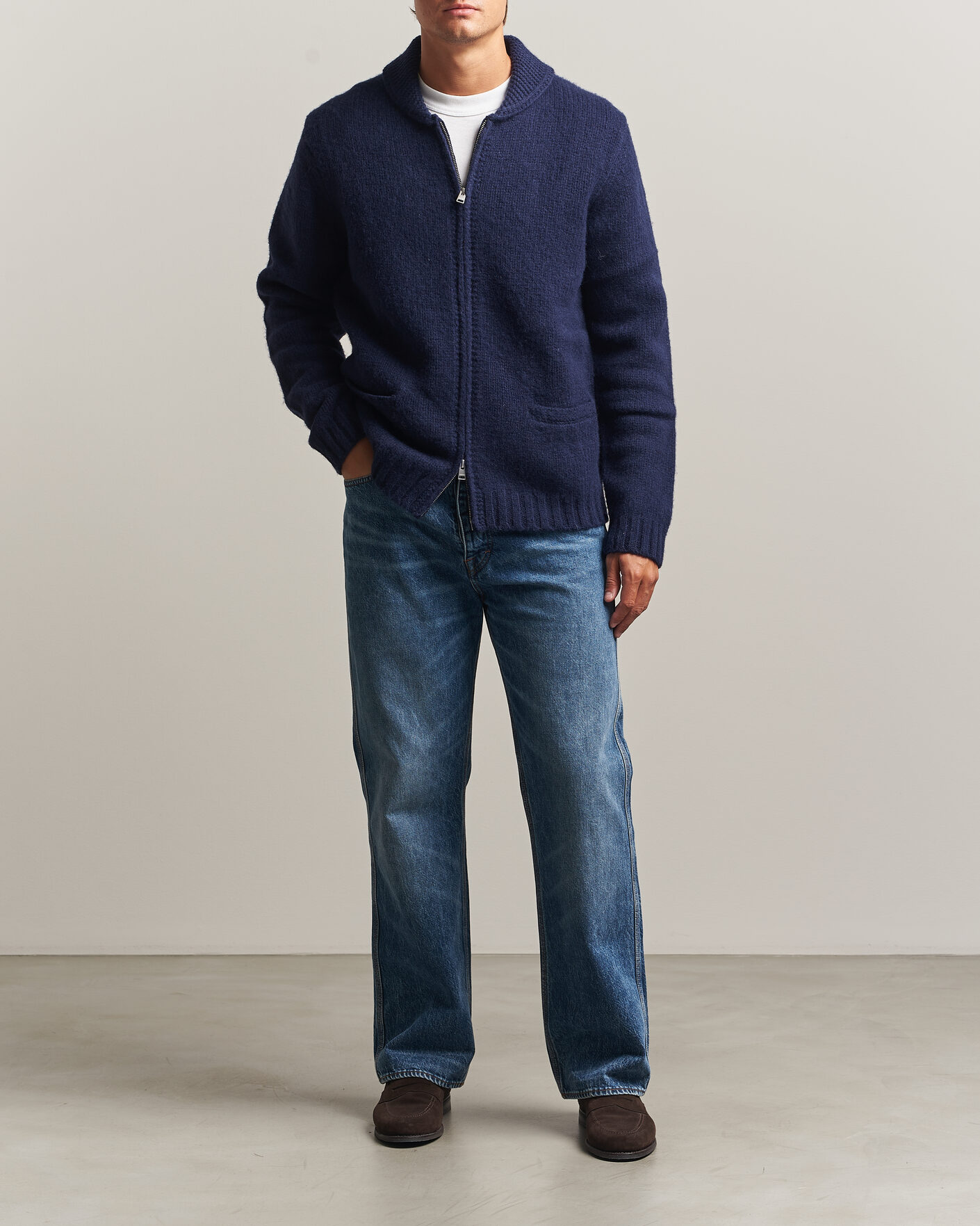 Homme | Pulls Et Tricots | Morris | Boyd Zip Cardigan Navy