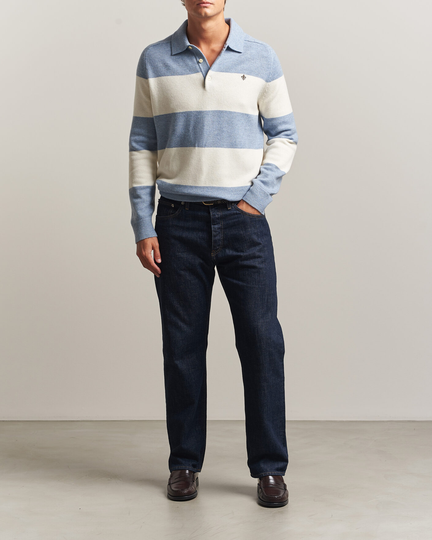 Homme | Pulls Et Tricots | Morris | Hertford Knitted Polo Blue
