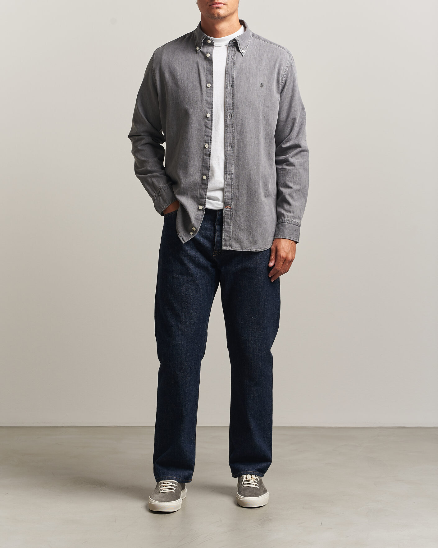 Homme | Chemises | Morris | Light Denim Shirt Grey