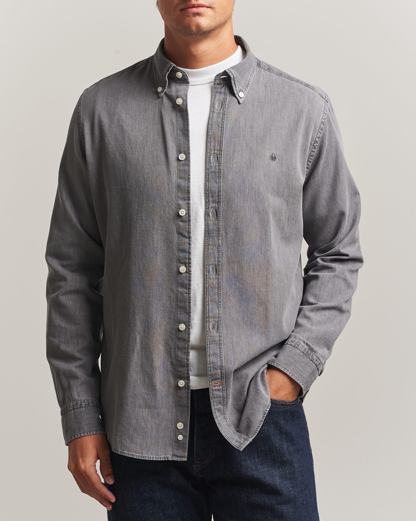 Homme | Chemises | Morris | Light Denim Shirt Grey