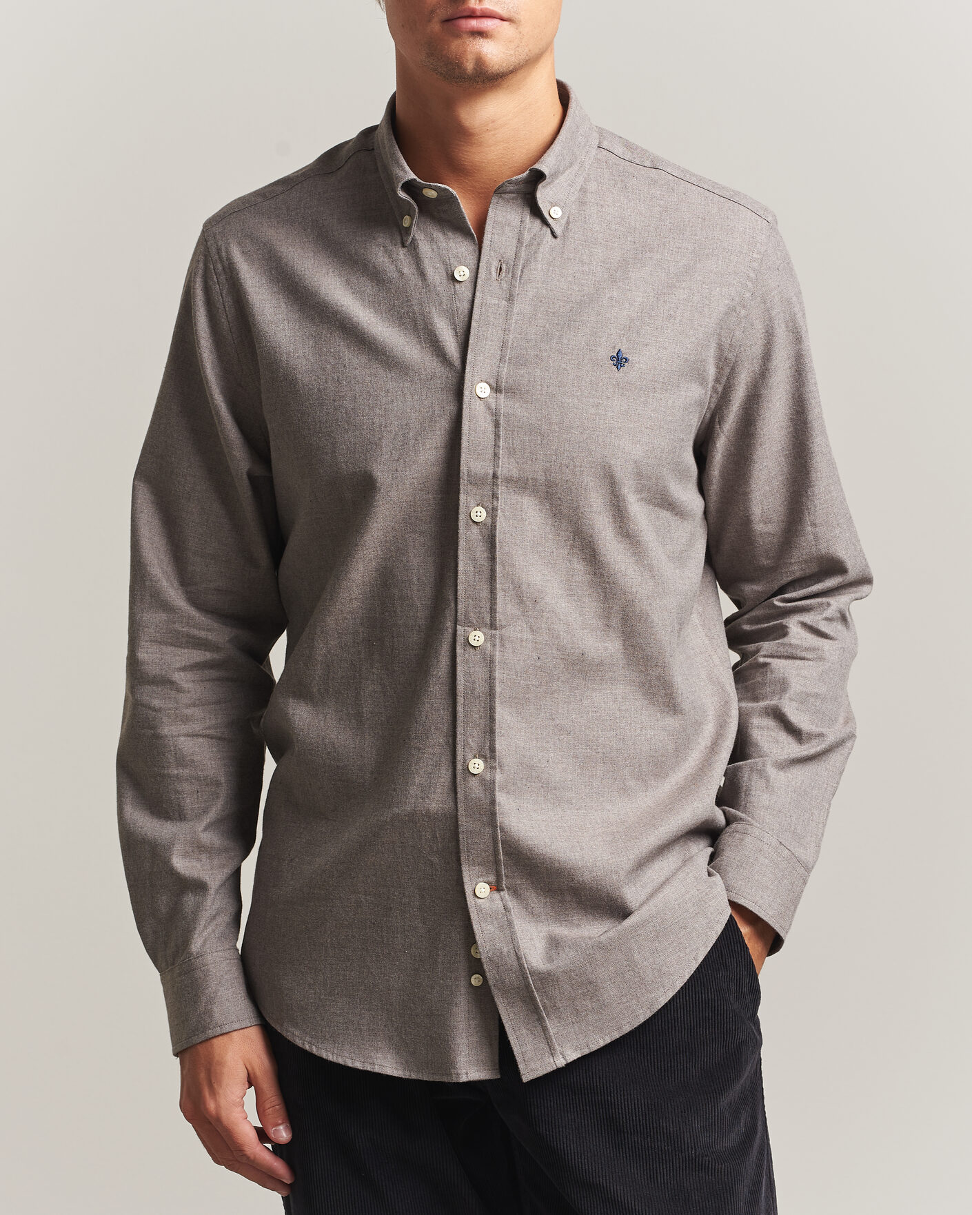 Homme | Chemises | Morris | Watts Flannel Shirt Grey
