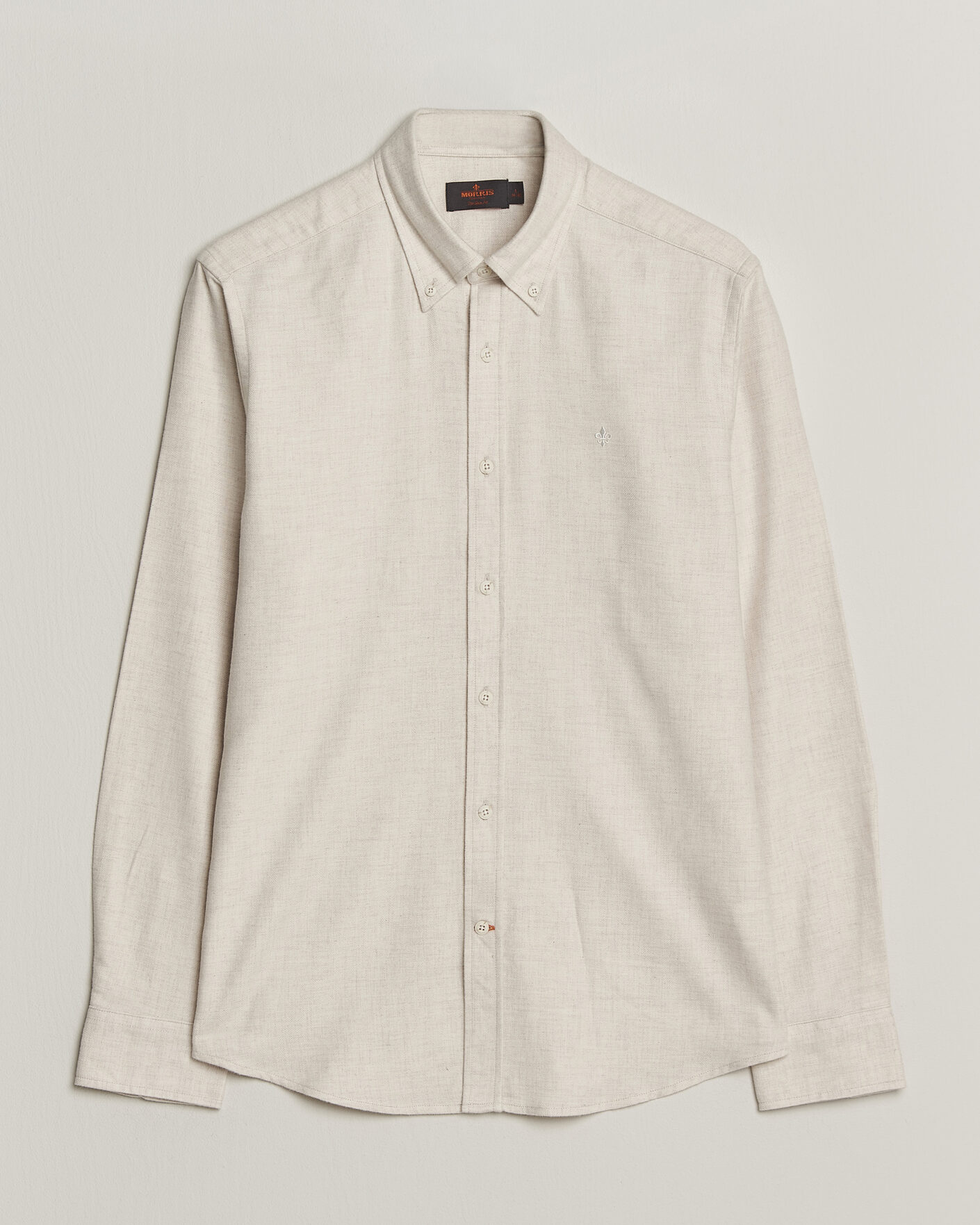 Homme | Chemises | Morris | Flannel Herringbone Shirt Off White