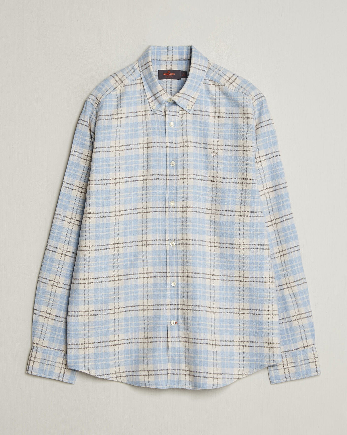 Homme | Chemises | Morris | Flannel Mouliné Shirt Light Blue