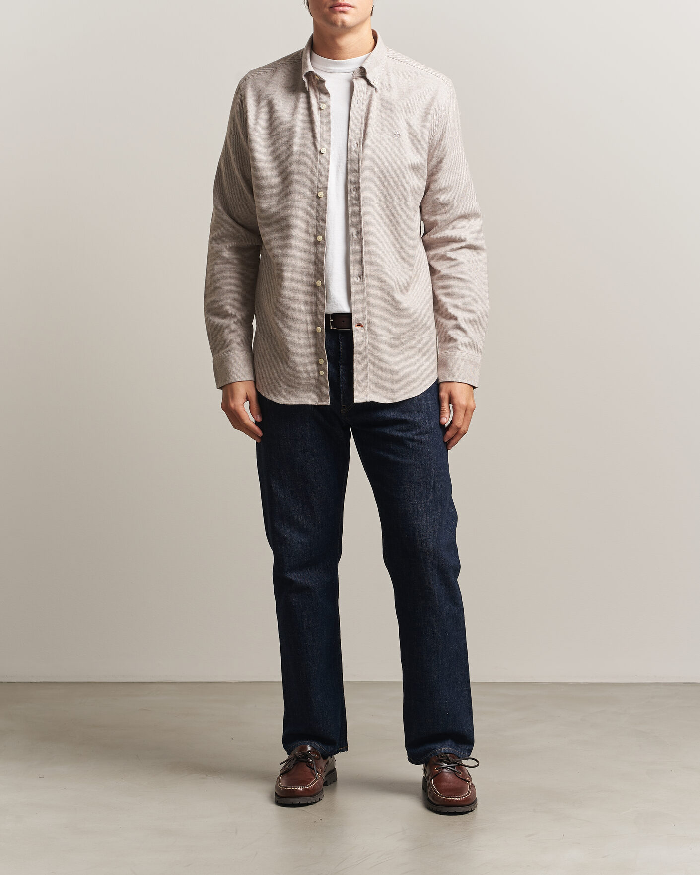 Homme | Chemises | Morris | Flannel Check Shirt Khaki