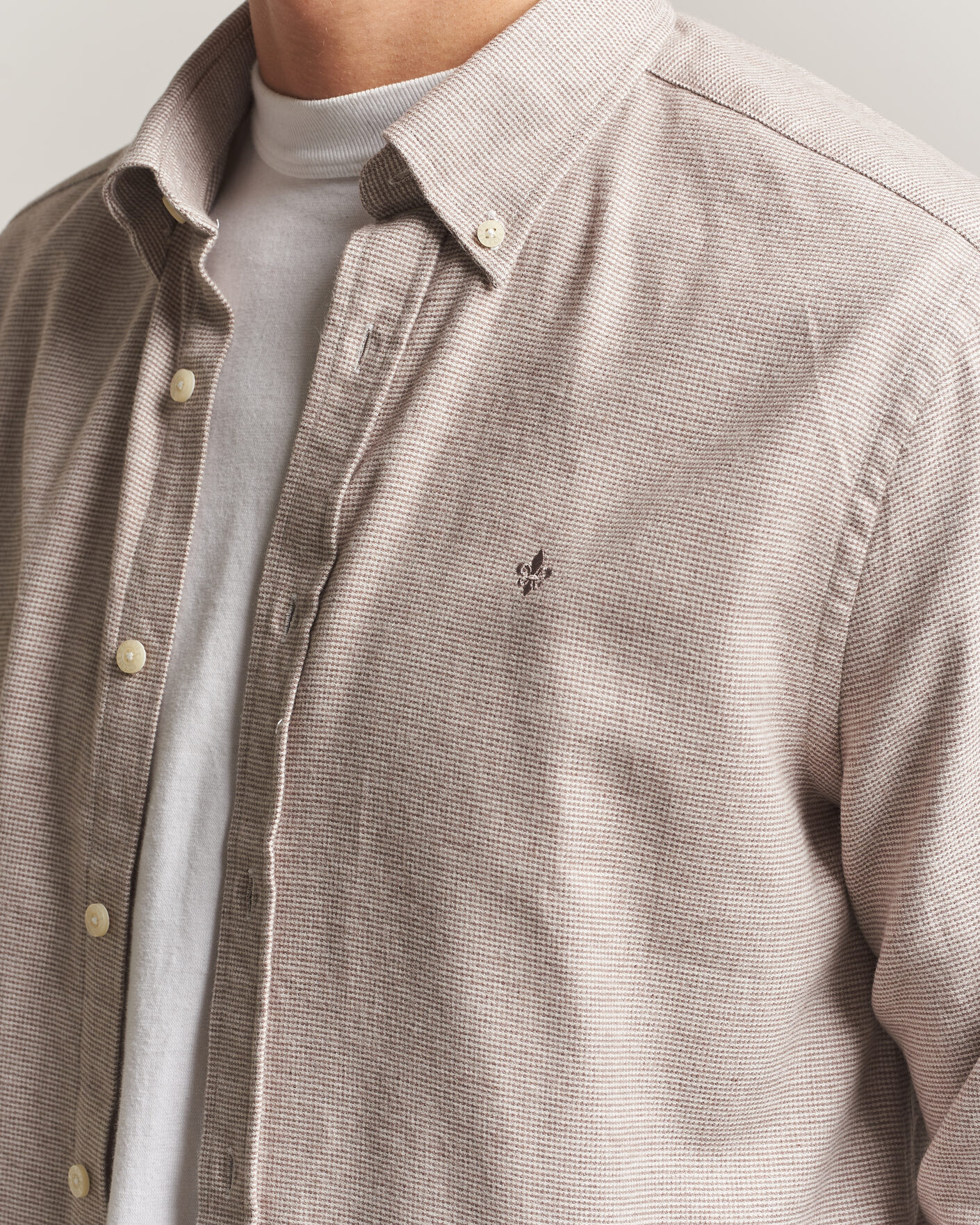 Homme | Chemises | Morris | Flannel Check Shirt Khaki