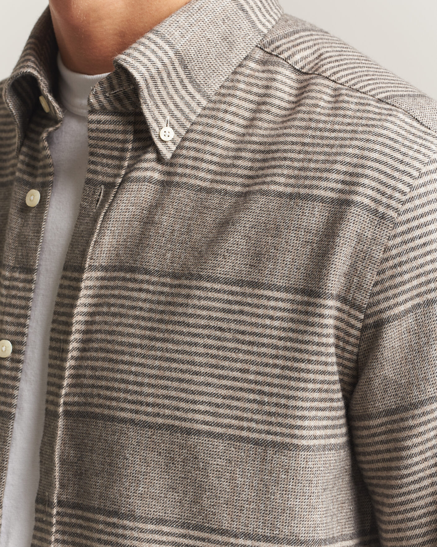 Homme | Chemises | Morris | Soft Lama Check Shirt Camel
