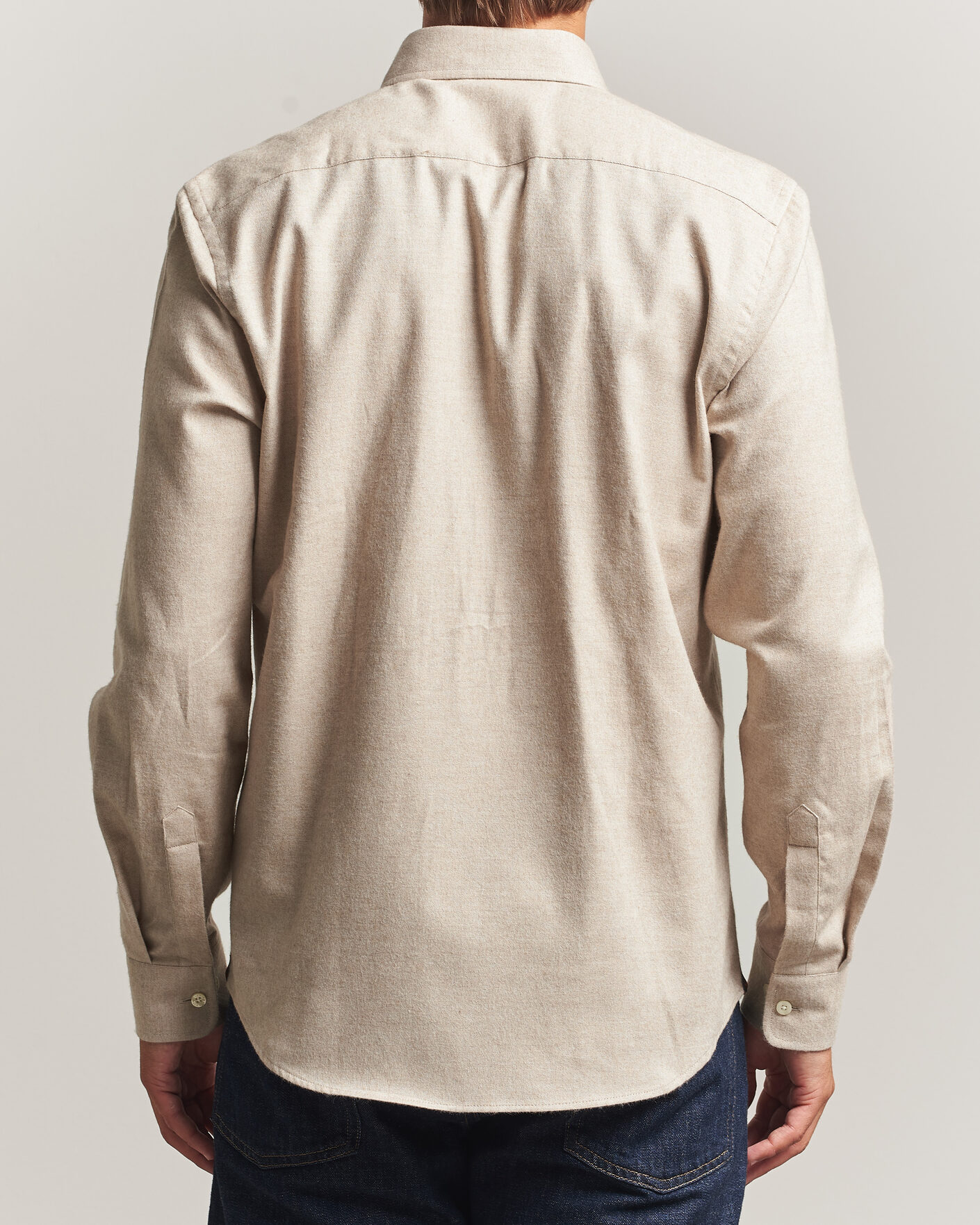 Homme | Chemises | Morris | Cashmere Twill Shirt Khaki