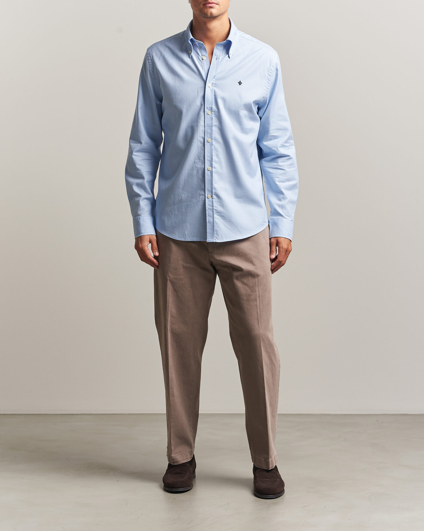 Homme | Chemises | Morris | Fine Oxford Shirt Light Blue