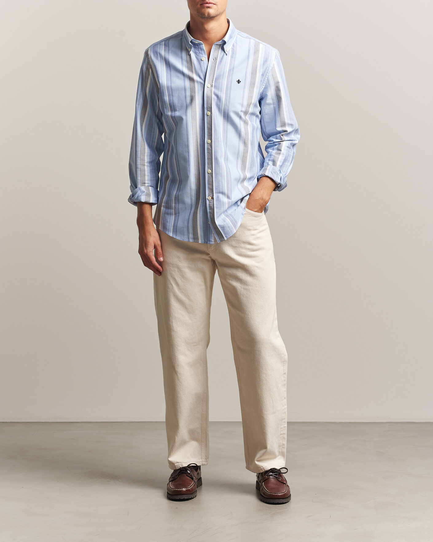 Homme | Chemises | Morris | Happy Oxford Shirt Blue