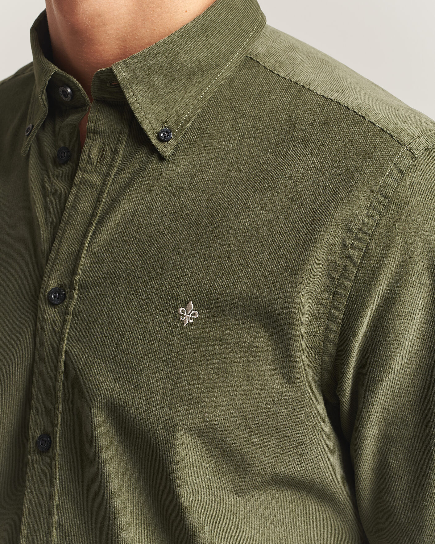 Homme | Chemises | Morris | Douglas Cord Shirt Olive
