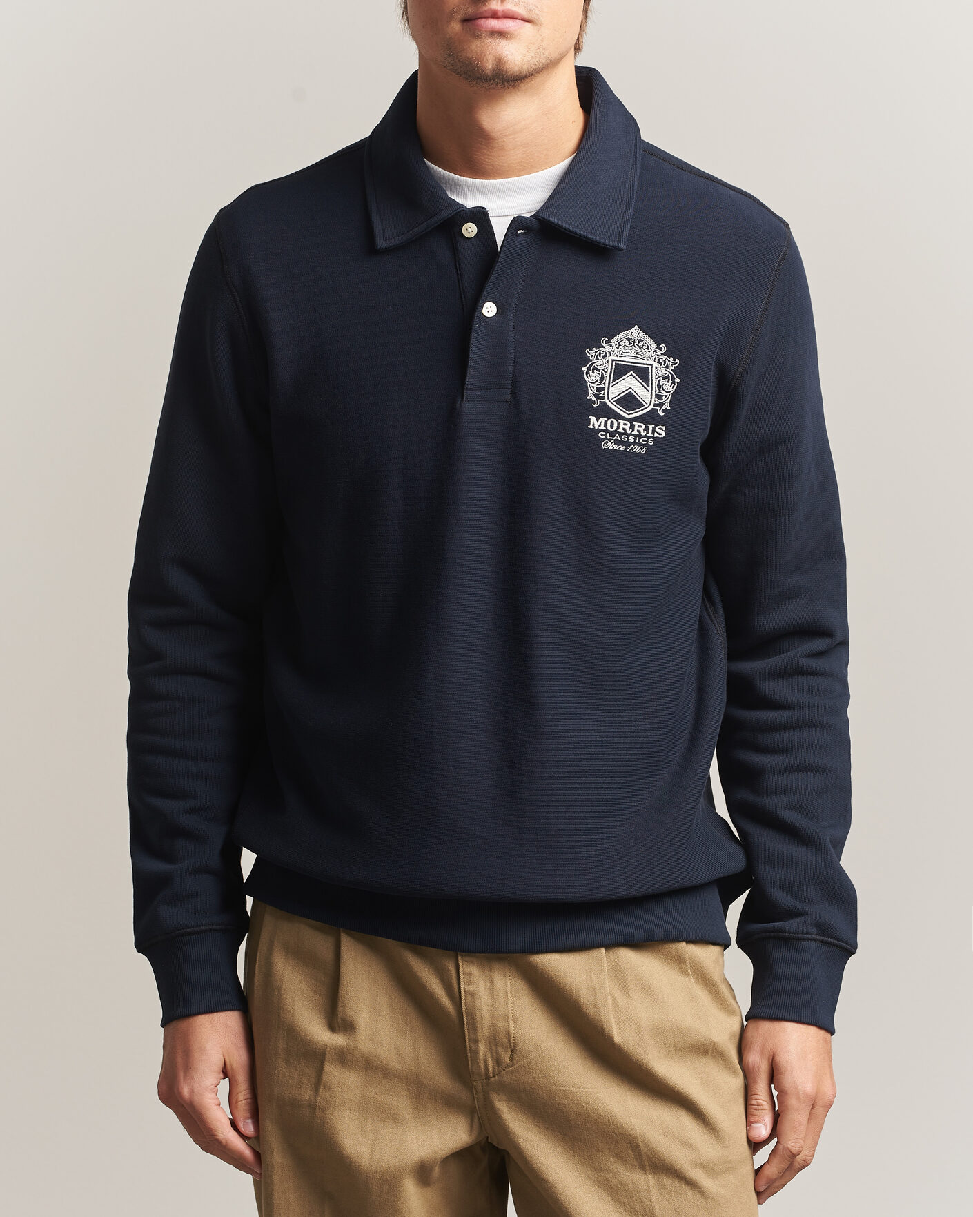 Homme | Pulls Et Tricots | Morris | Winston Polo Sweatshirt Old Blue