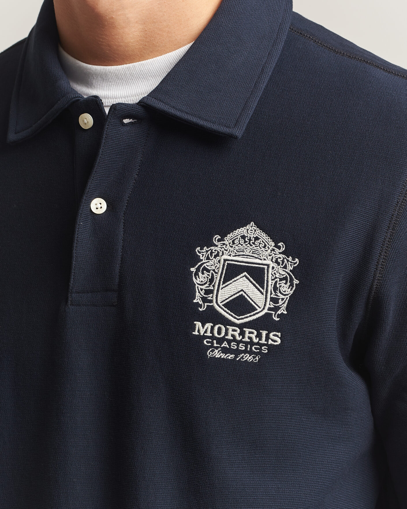 Homme | Pulls Et Tricots | Morris | Winston Polo Sweatshirt Old Blue